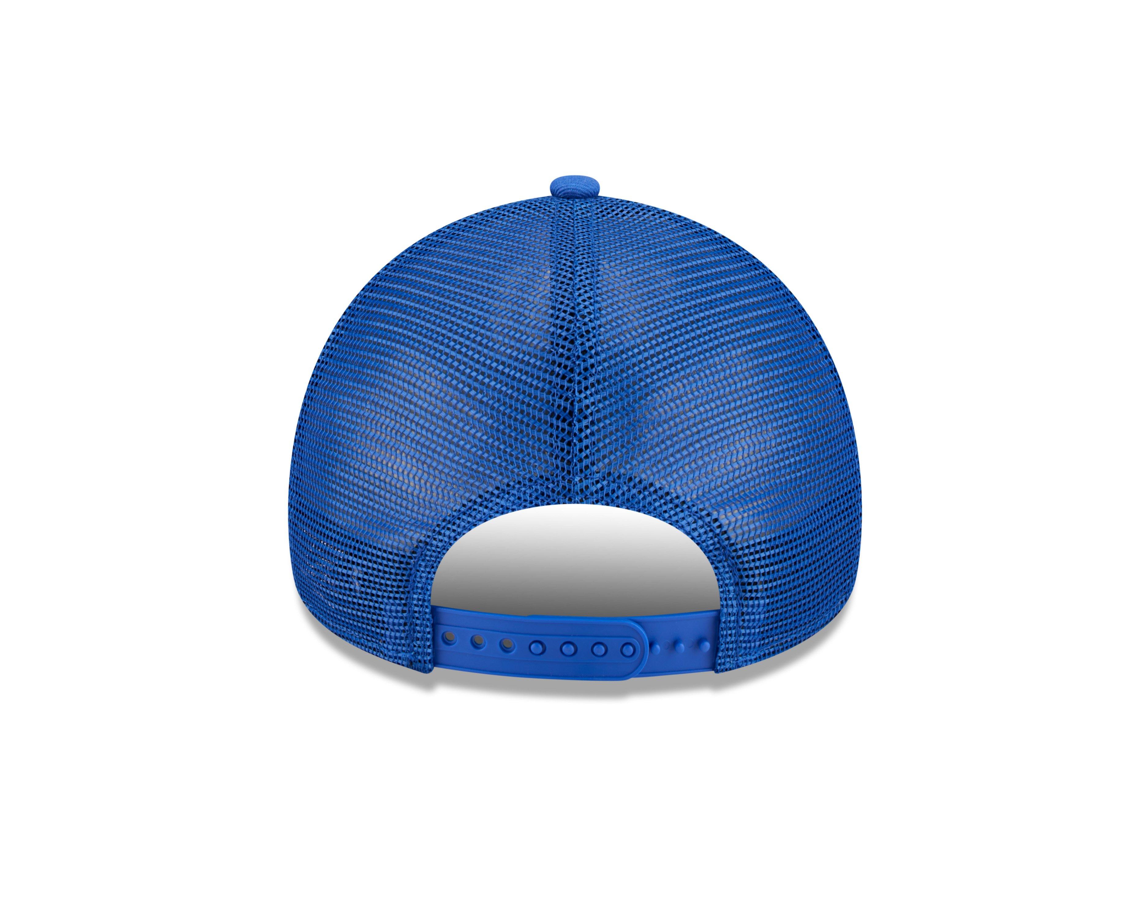 New Era Dallas Mavericks 9FORTY A-Frame Trucker Snapback Hat-Blue - BLUE Thumbnail View 4