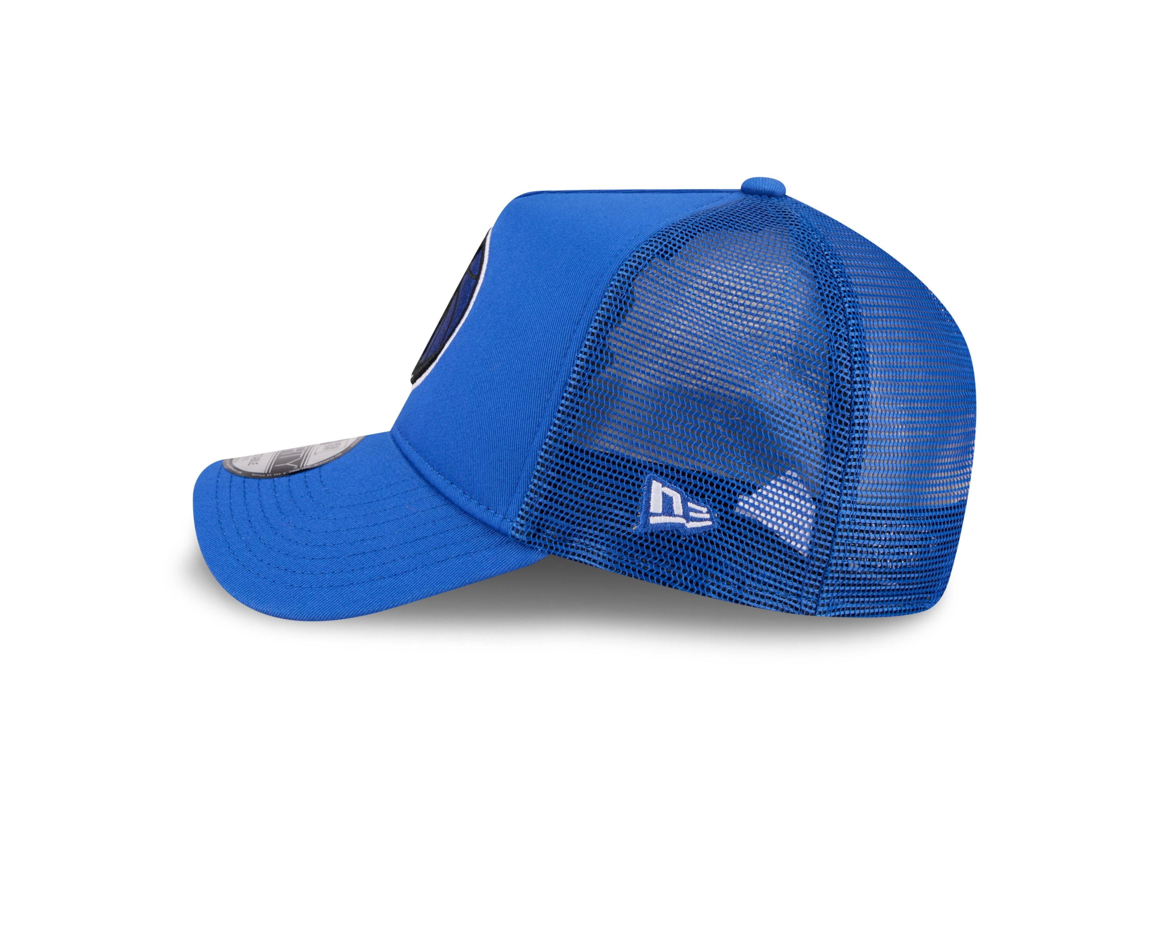 New Era Dallas Mavericks 9FORTY A-Frame Trucker Snapback Hat-Blue - BLUE Thumbnail View 6