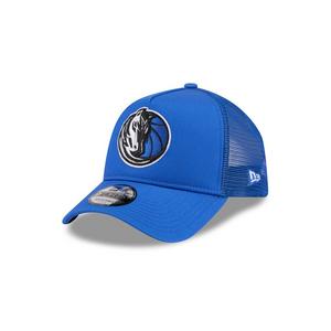 New Era Dallas Mavericks 9FORTY A-Frame Trucker Snapback Hat-Blue