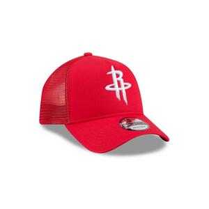 New Era Houston Rockets 9FORTY A-Frame Trucker Snapback Hat-Red