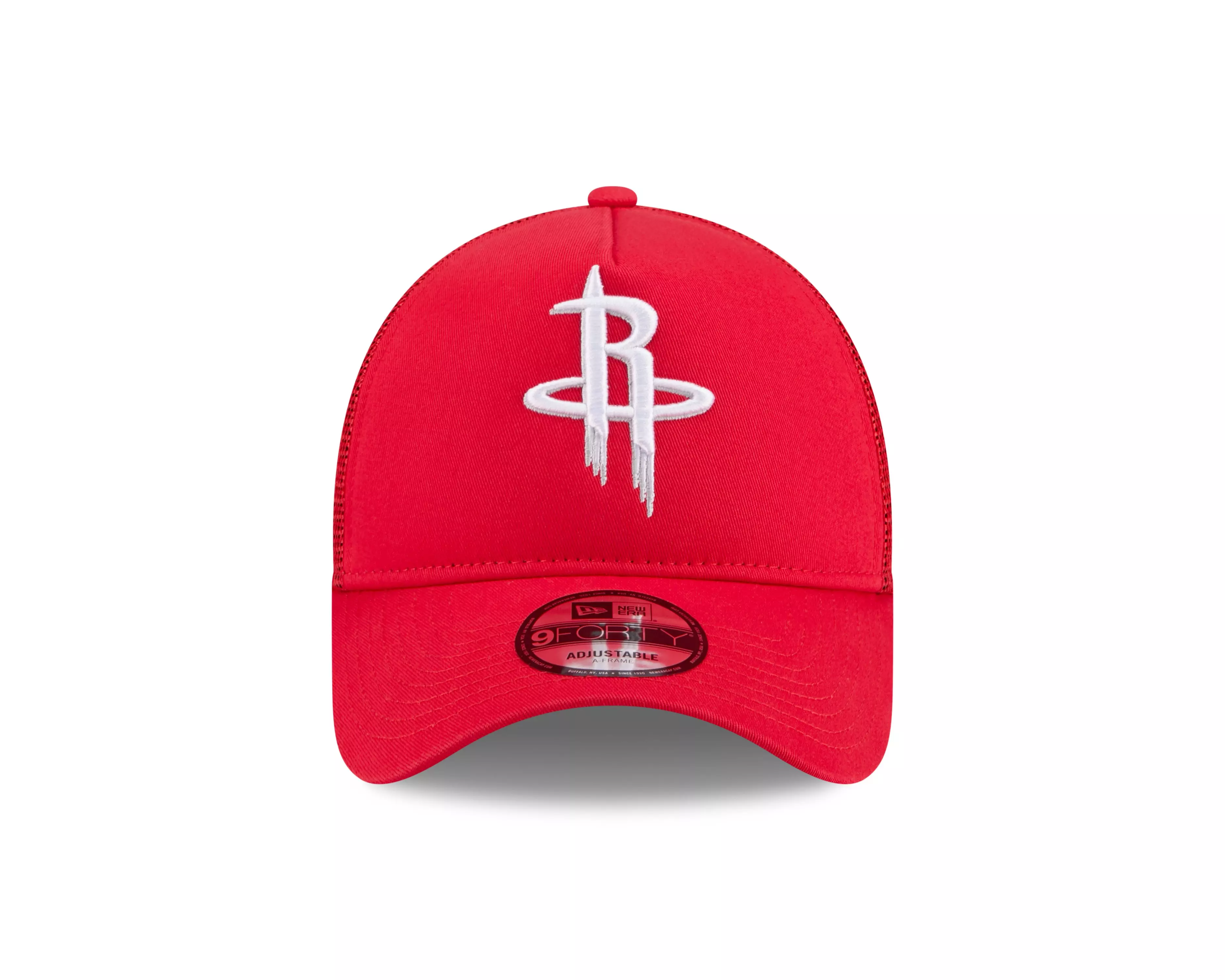New Era Houston Rockets 9FORTY A-Frame Trucker Snapback Hat-Red - RED