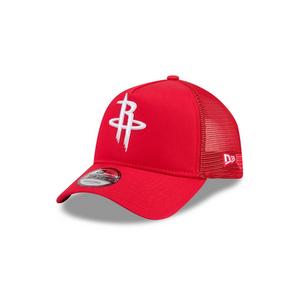 New Era Houston Rockets 9FORTY A-Frame Trucker Snapback Hat-Red