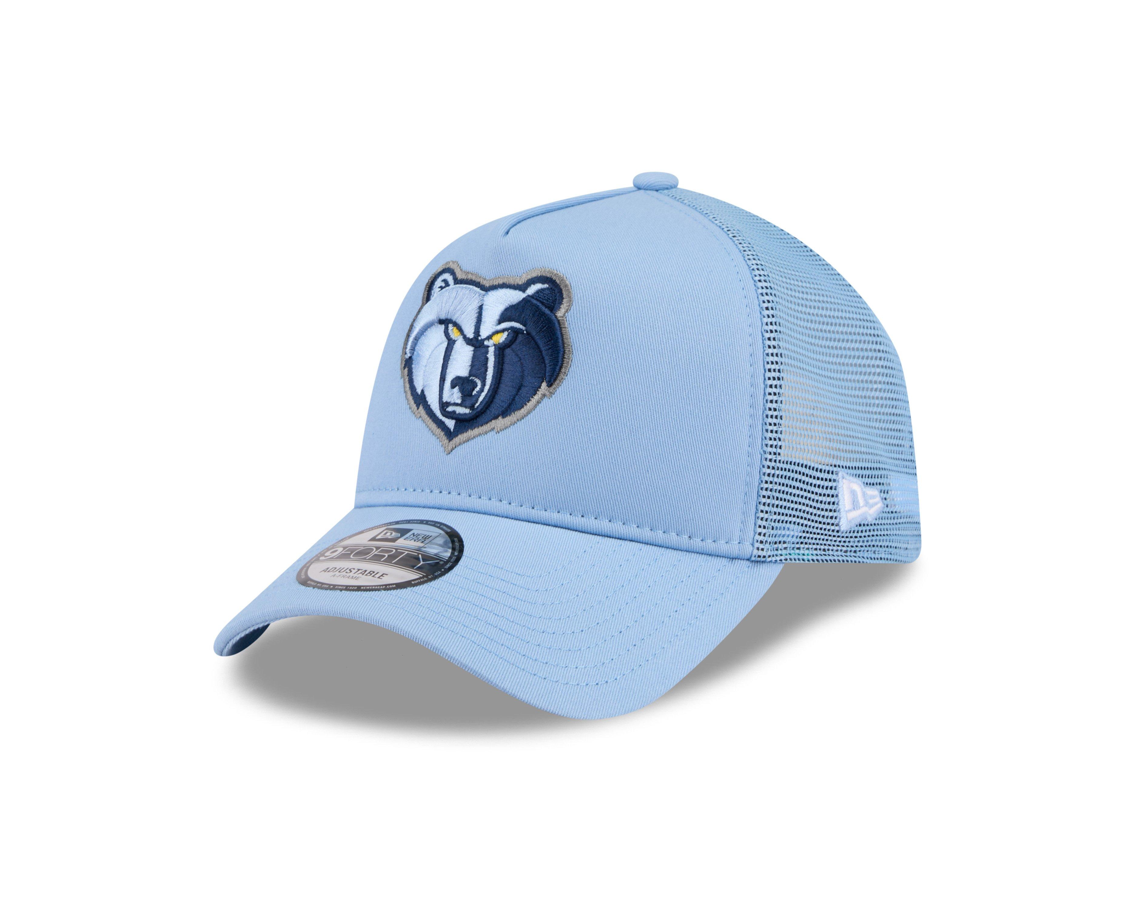 New Era Memphis Grizzlies 9FORTY A-Frame Trucker Light Blue Snapback Hat