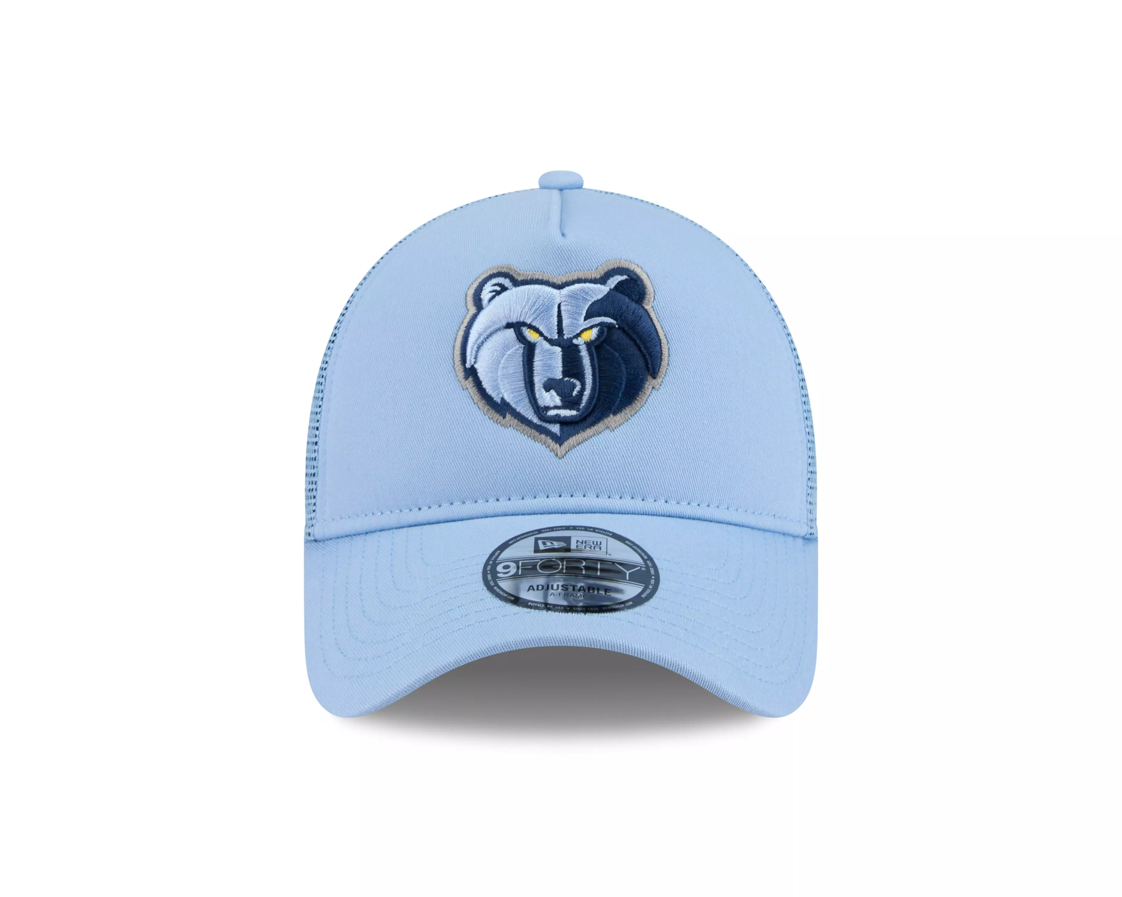 New Era Memphis Grizzlies 9FORTY A-Frame Trucker Snapback Hat-Light Blue - LT BLUE