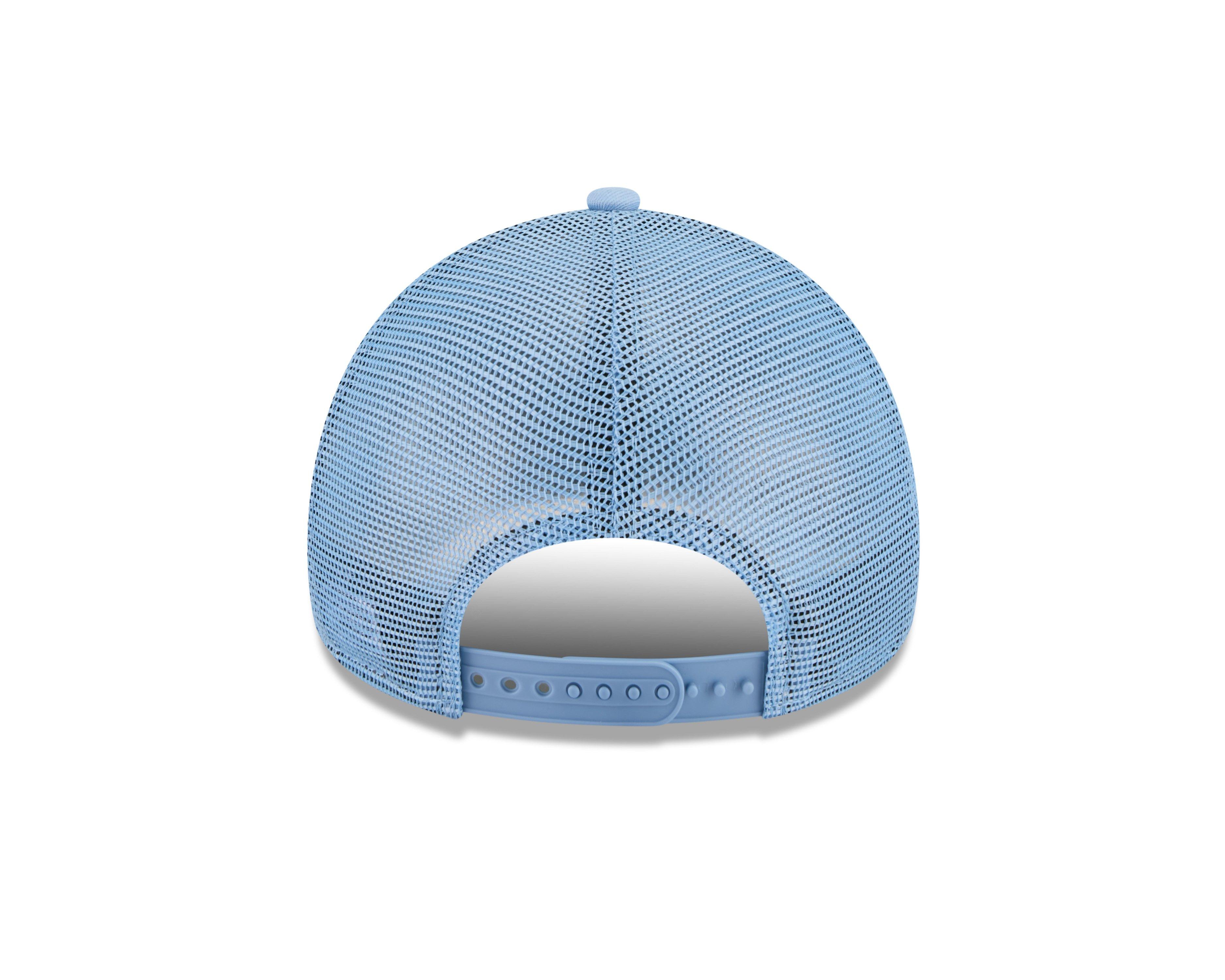 New Era Memphis Grizzlies 9FORTY A-Frame Trucker Snapback Hat-Light Blue - LT BLUE Thumbnail View 4