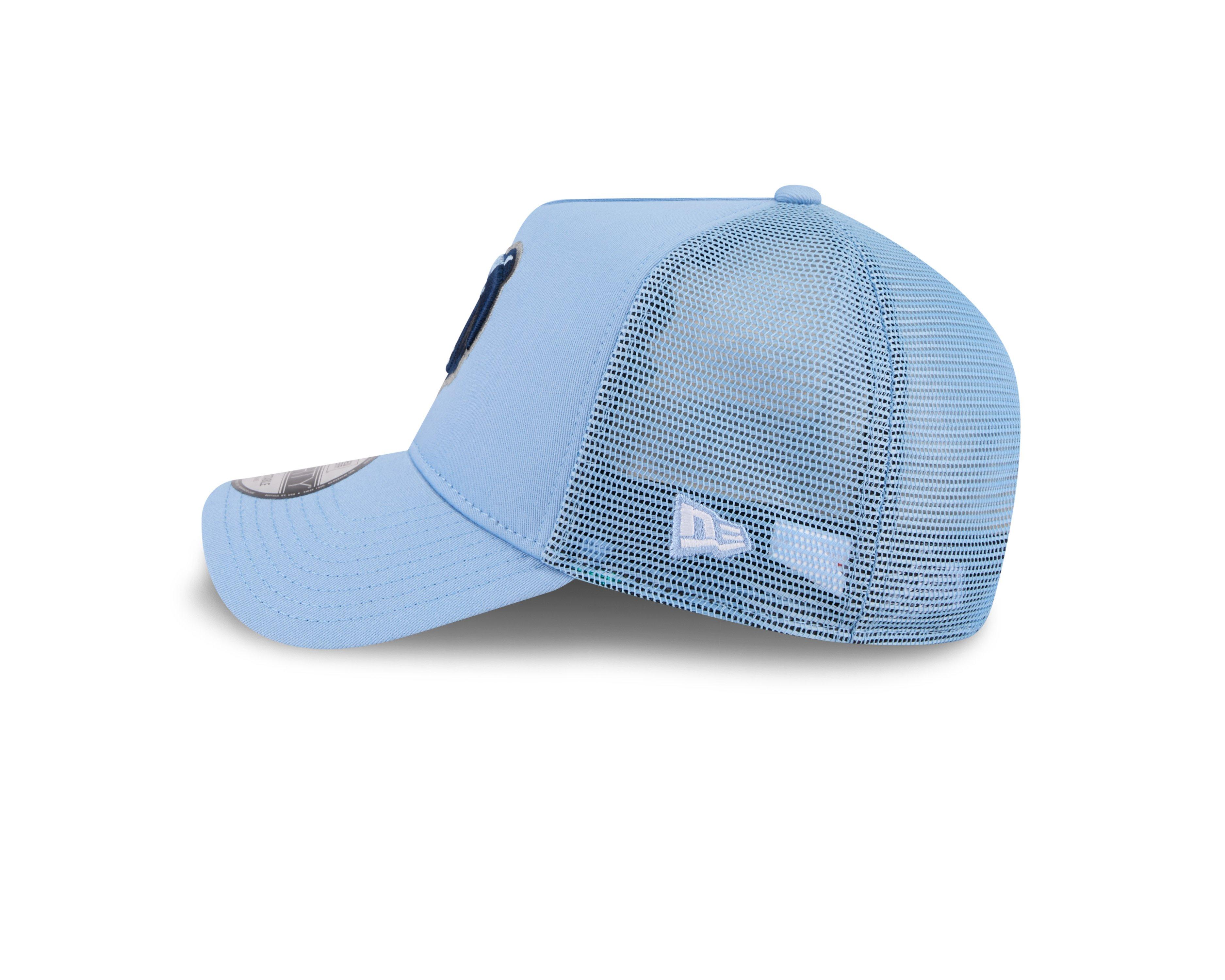 New Era Memphis Grizzlies 9FORTY A-Frame Trucker Snapback Hat-Light Blue - LT BLUE Thumbnail View 5