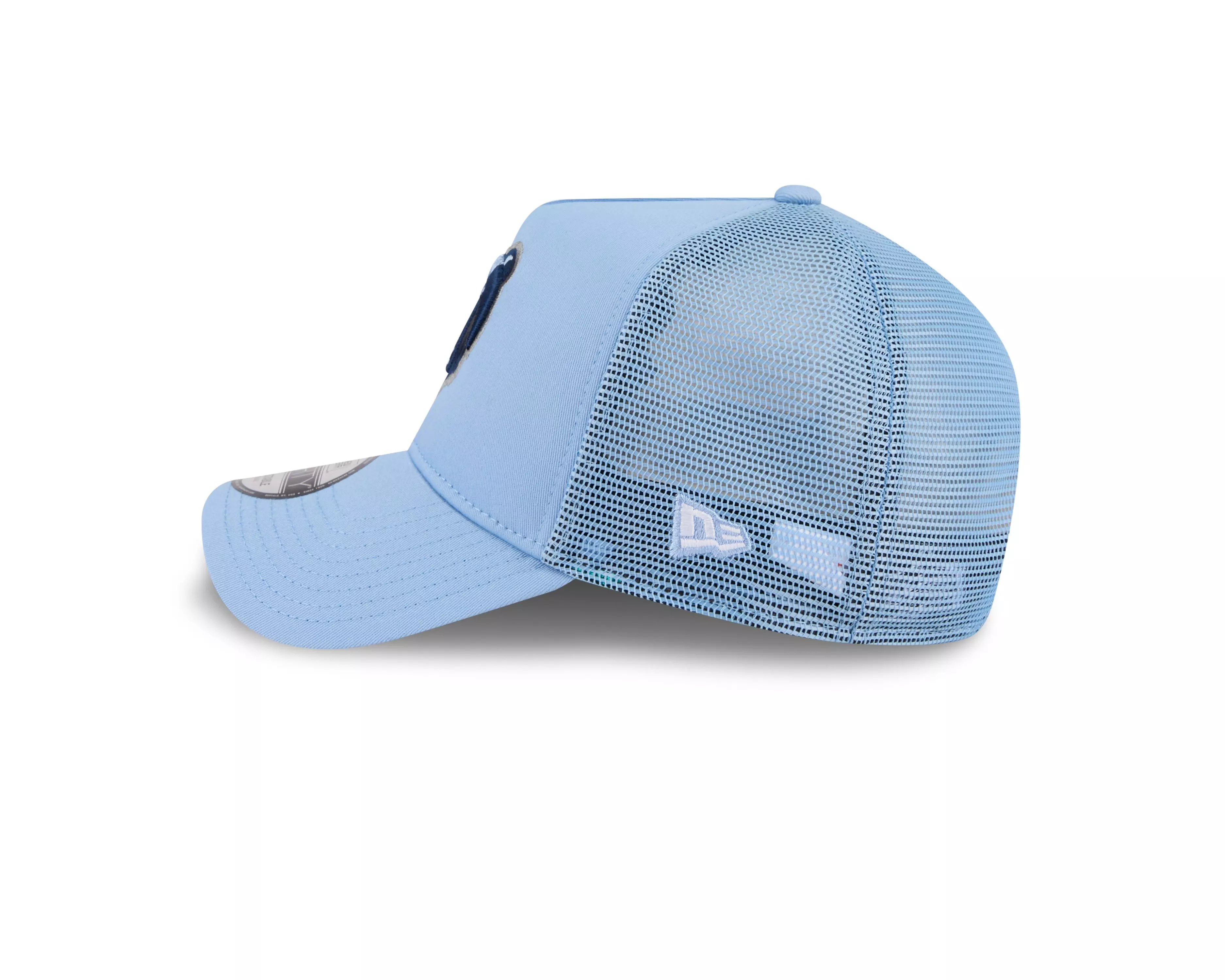 New Era Memphis Grizzlies 9FORTY A-Frame Trucker Snapback Hat-Light Blue - LT BLUE