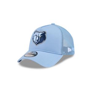 New Era Memphis Grizzlies 9FORTY A-Frame Trucker Snapback Hat-Light Blue