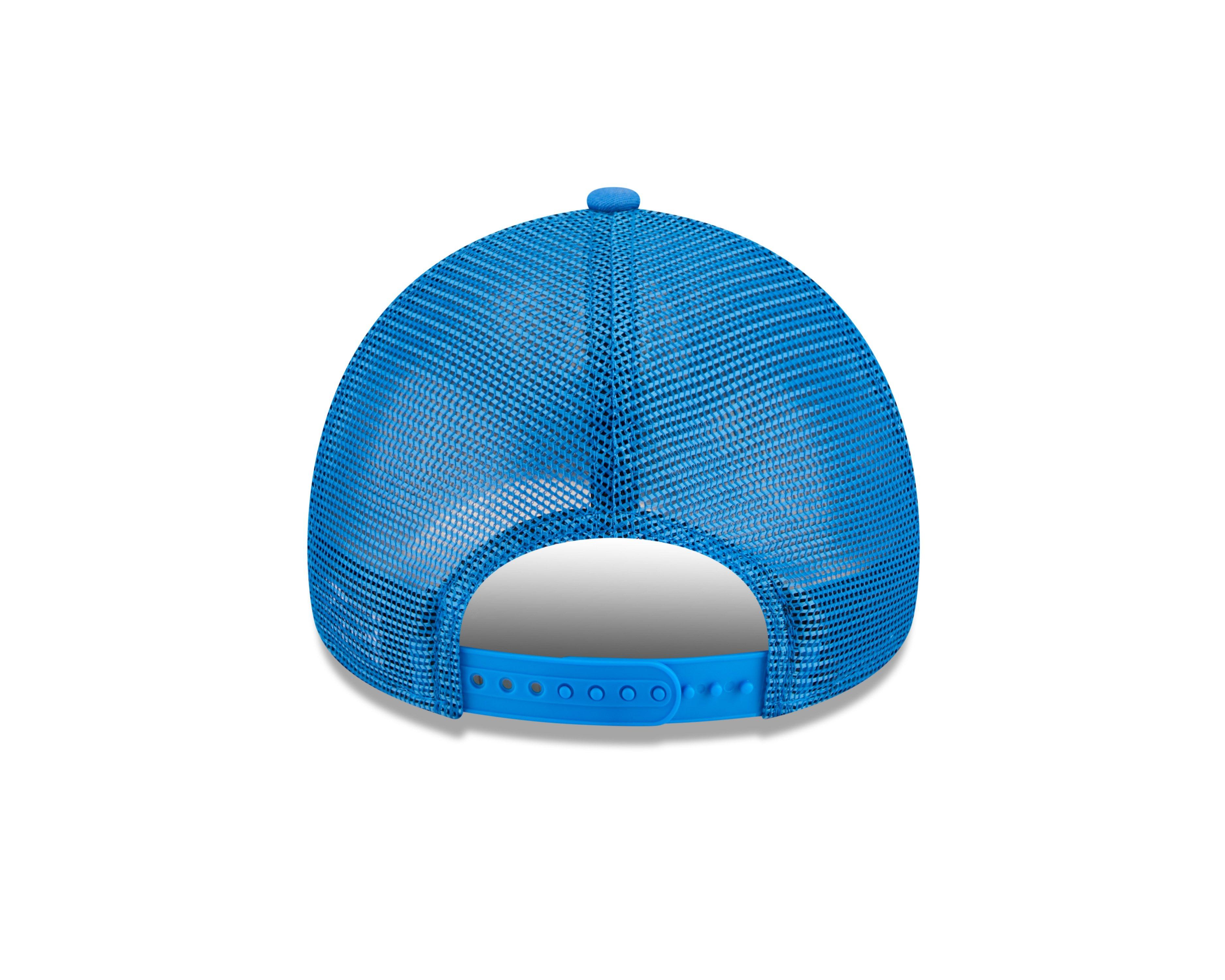 New Era Oklahoma City Thunder 9FORTY A-Frame Trucker Snapback Hat-Blue - BLUE Thumbnail View 4