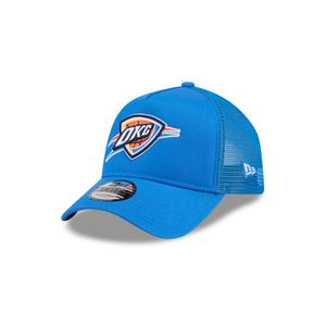 New Era Oklahoma City Thunder 9FORTY A-Frame Trucker Snapback Hat-Blue