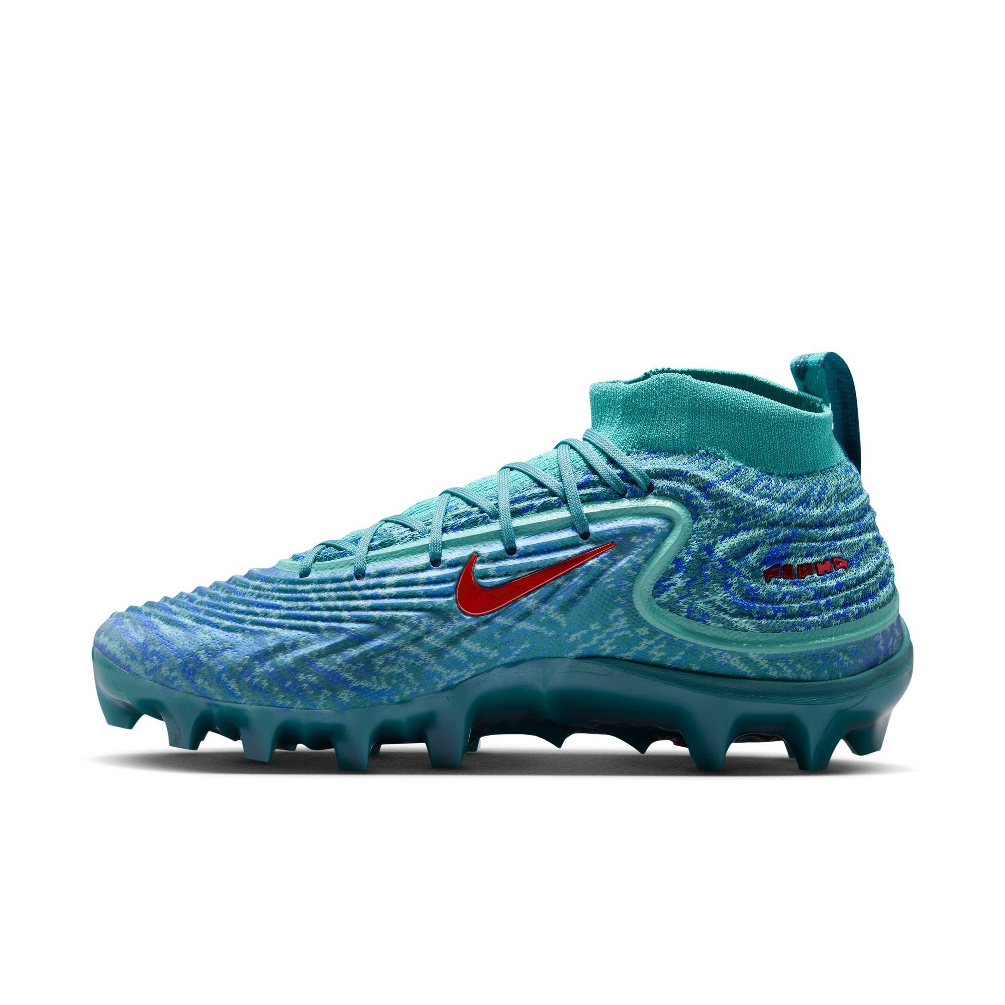 Nike Alpha Menace 5 Elite "Mineral Teal" Men's Football Cleat - MINERAL TEAL/BRIGHT CRIMSON/WASHED TEAL Thumbnail View 9