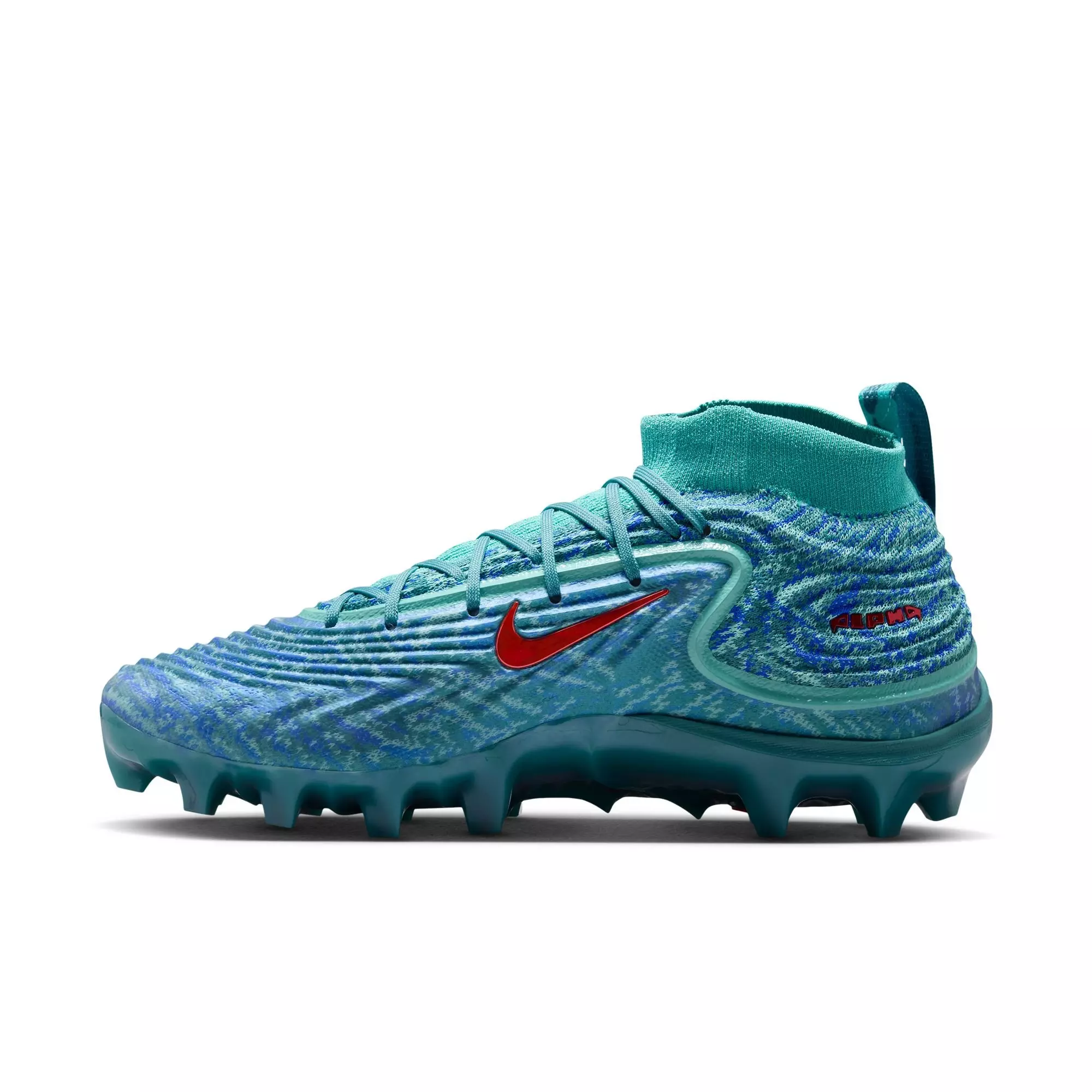 Nike Alpha Menace 5 Elite "Mineral Teal" Men's Football Cleat - MINERAL TEAL/BRIGHT CRIMSON/WASHED TEAL