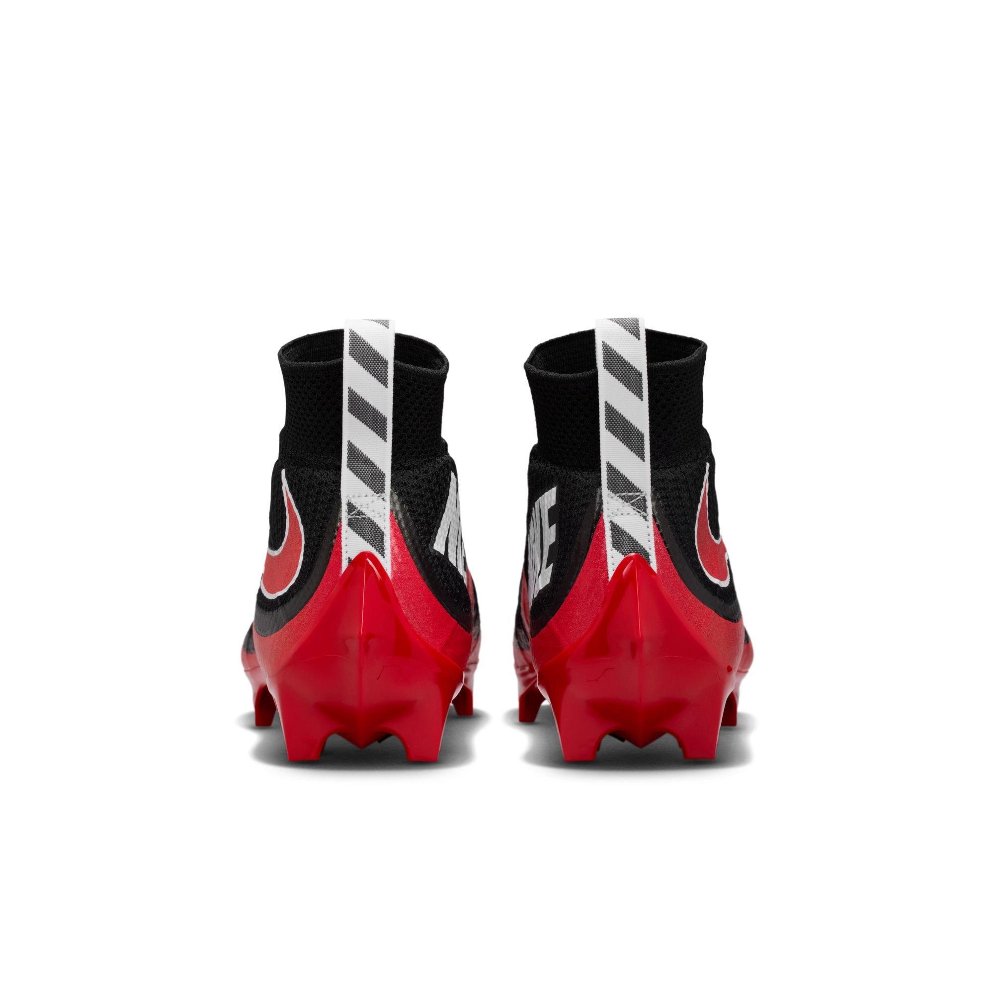 Nike Vapor Edge 360 Untouchable "University Red" Men's Football Cleat - BLACK/WHITE/UNIVERSITY RED Thumbnail View 10