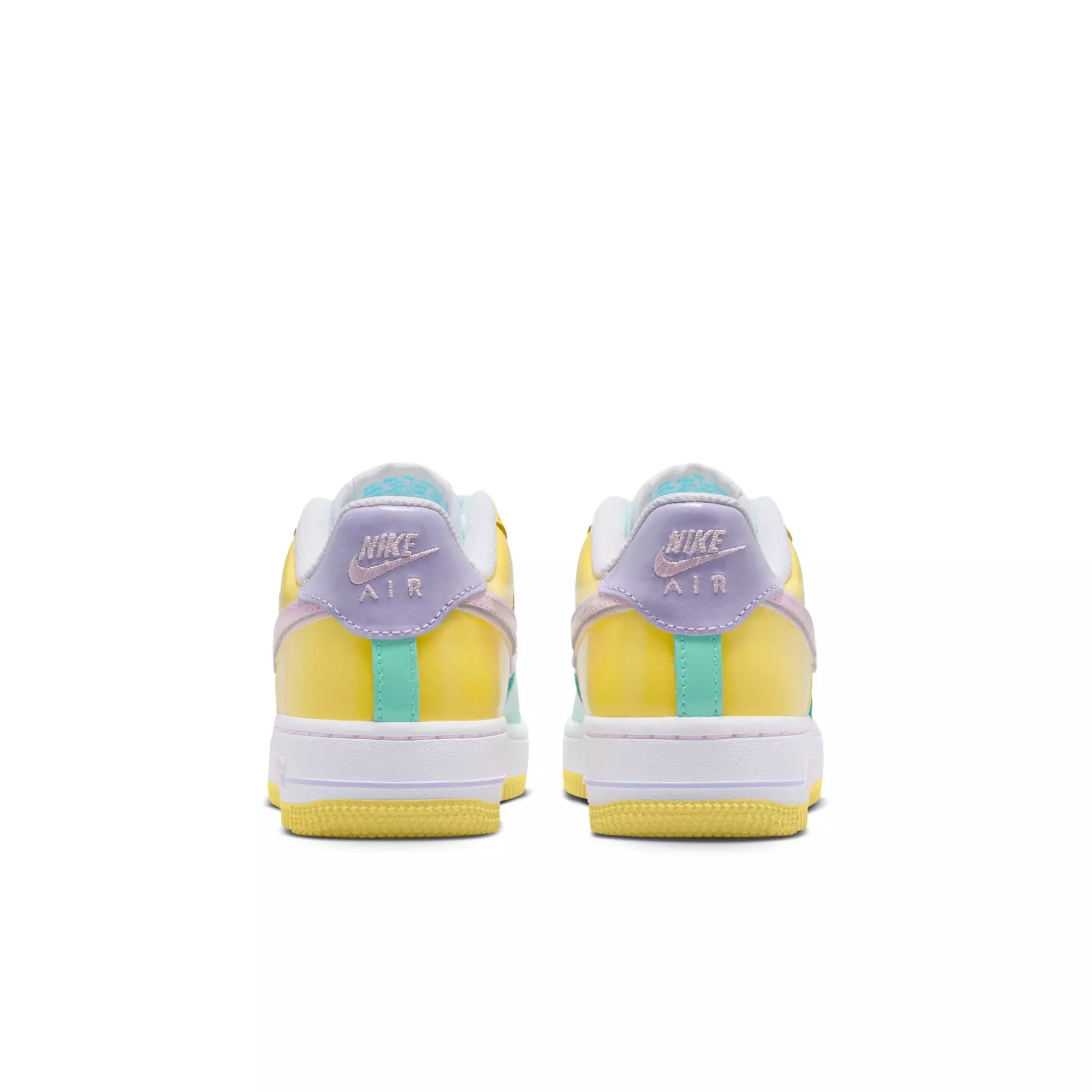 Nike Air Force 1 "Easter" Grade School Kids' Shoe - YELLOW PULSE/PINK FOAM/HYDRANGEAS