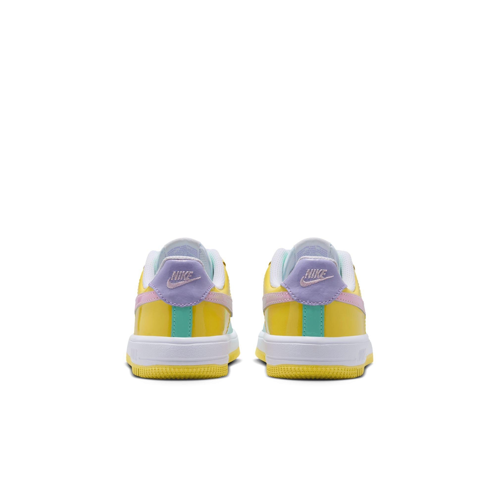 Nike Air Force 1 "Easter" Preschool Kids' Shoe - YELLOW PULSE/PINK FOAM/HYDRANGEAS Thumbnail View 9