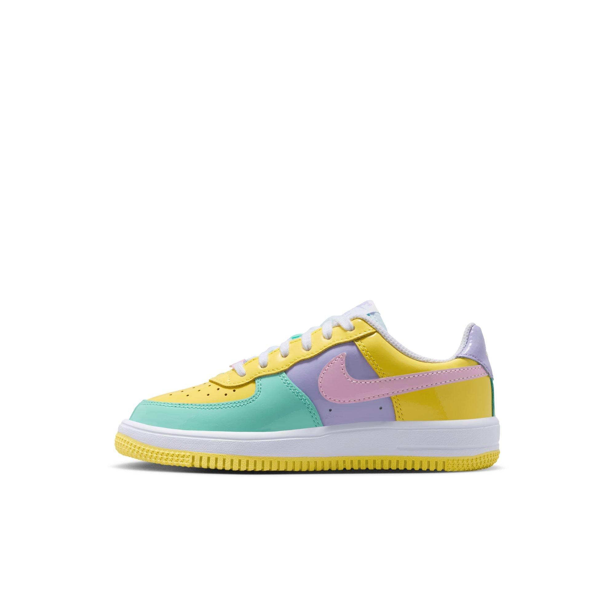 Nike Air Force 1 "Easter" Preschool Kids' Shoe - YELLOW PULSE/PINK FOAM/HYDRANGEAS Thumbnail View 8