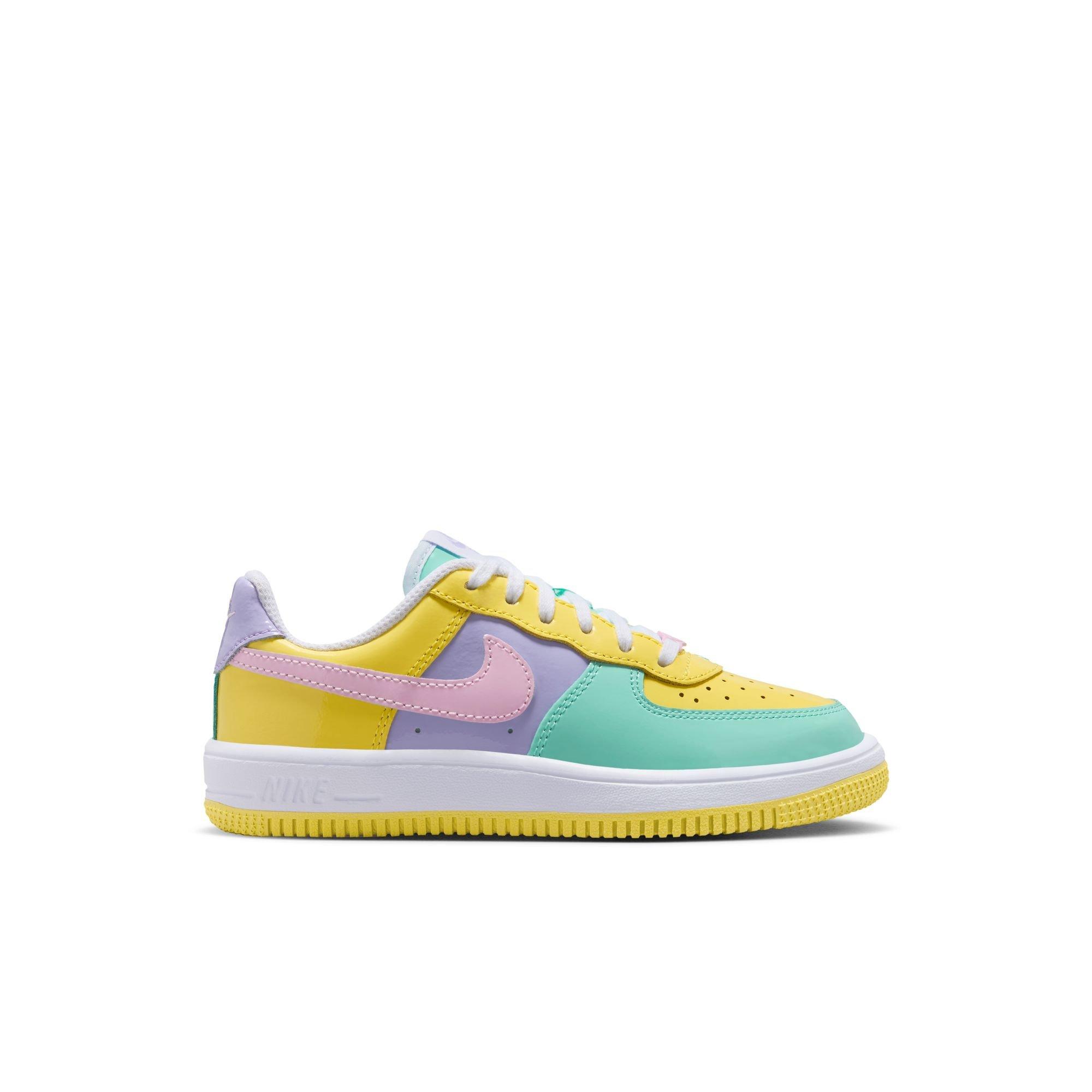 Nike Air Force 1 "Easter" Preschool Kids' Shoe - YELLOW PULSE/PINK FOAM/HYDRANGEAS Thumbnail View 2