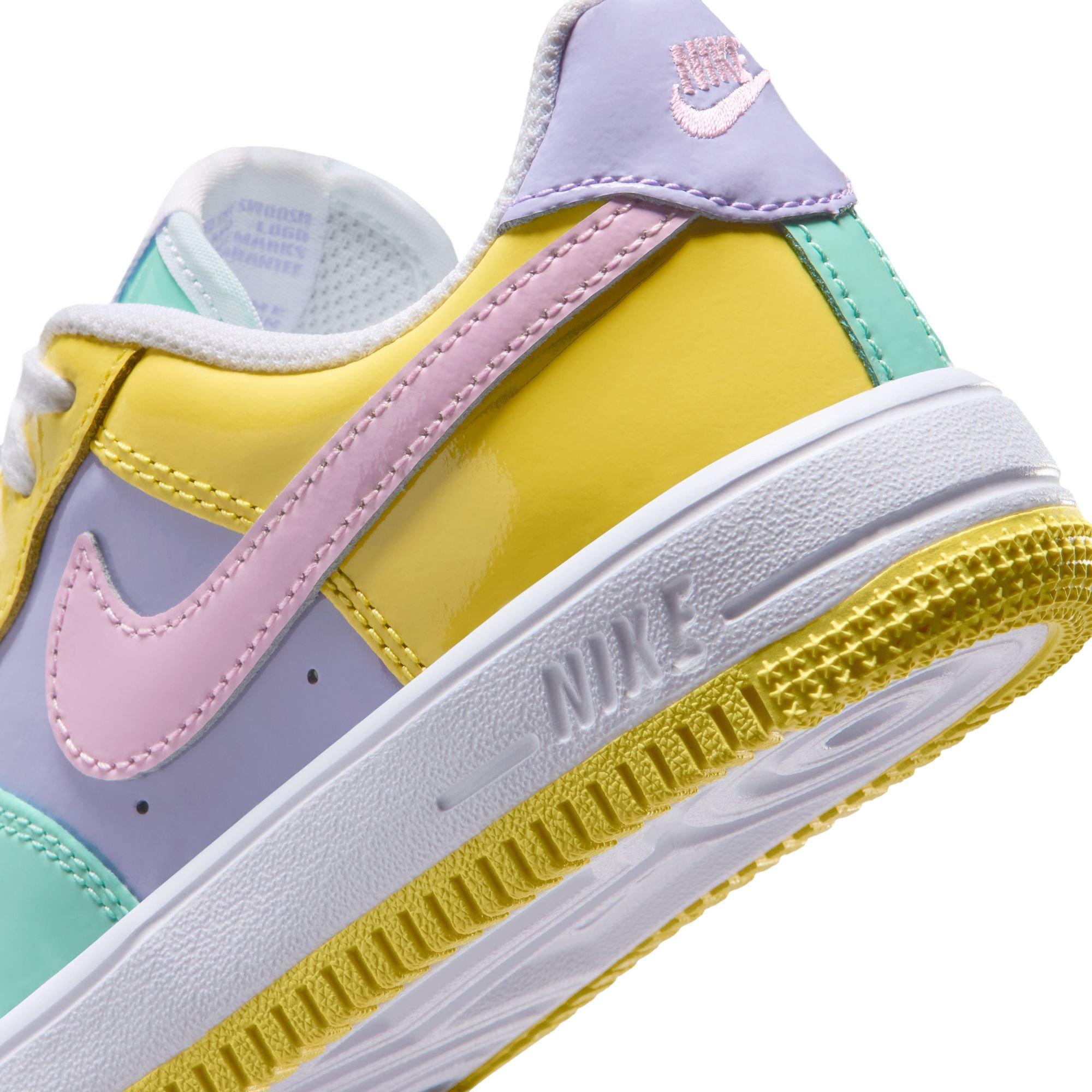 Nike Air Force 1 "Easter" Preschool Kids' Shoe - YELLOW PULSE/PINK FOAM/HYDRANGEAS Thumbnail View 6