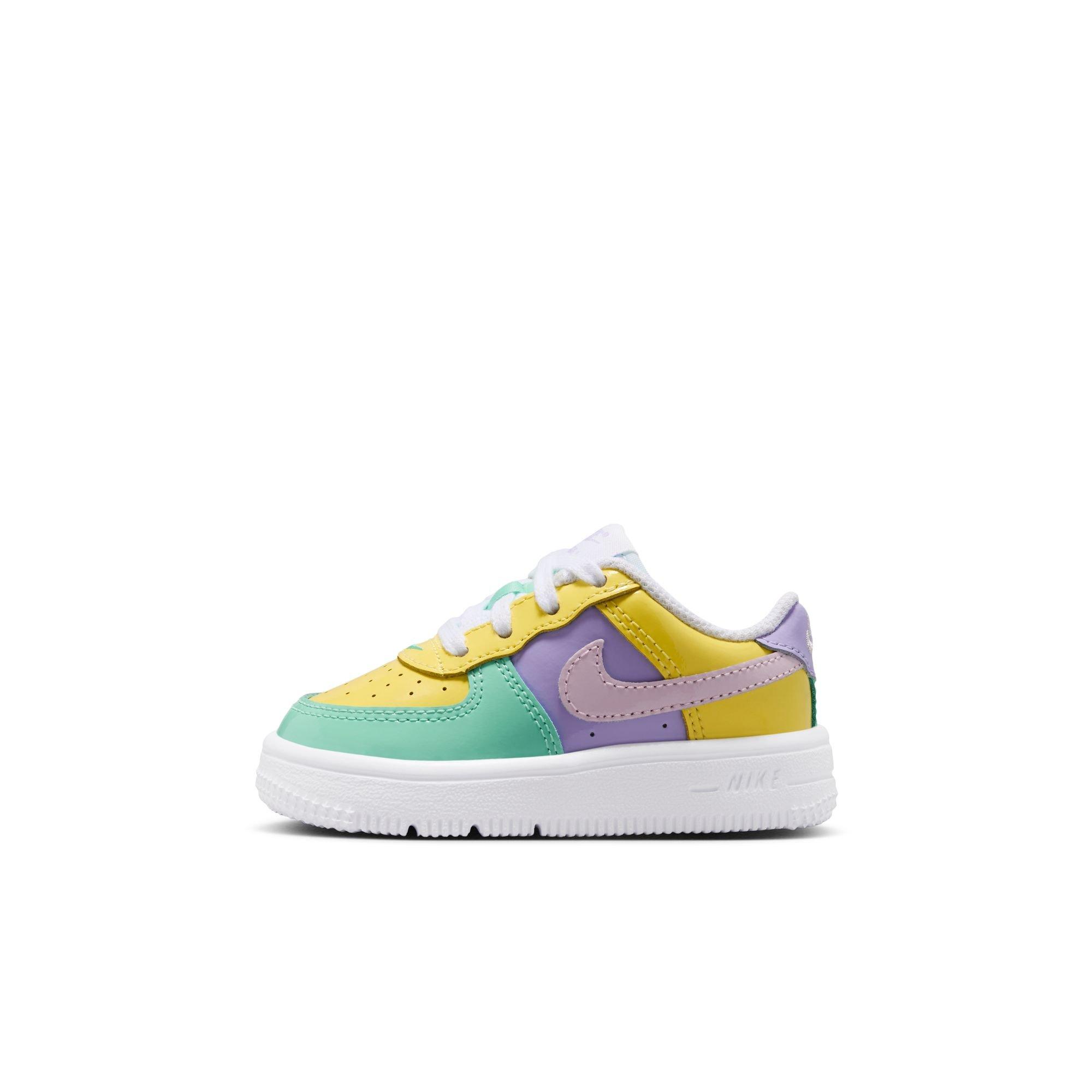 Nike Air Force 1 "Easter" Toddler Kids' Shoe - YELLOW PULSE/PINK FOAM/HYDRANGEAS Thumbnail View 6