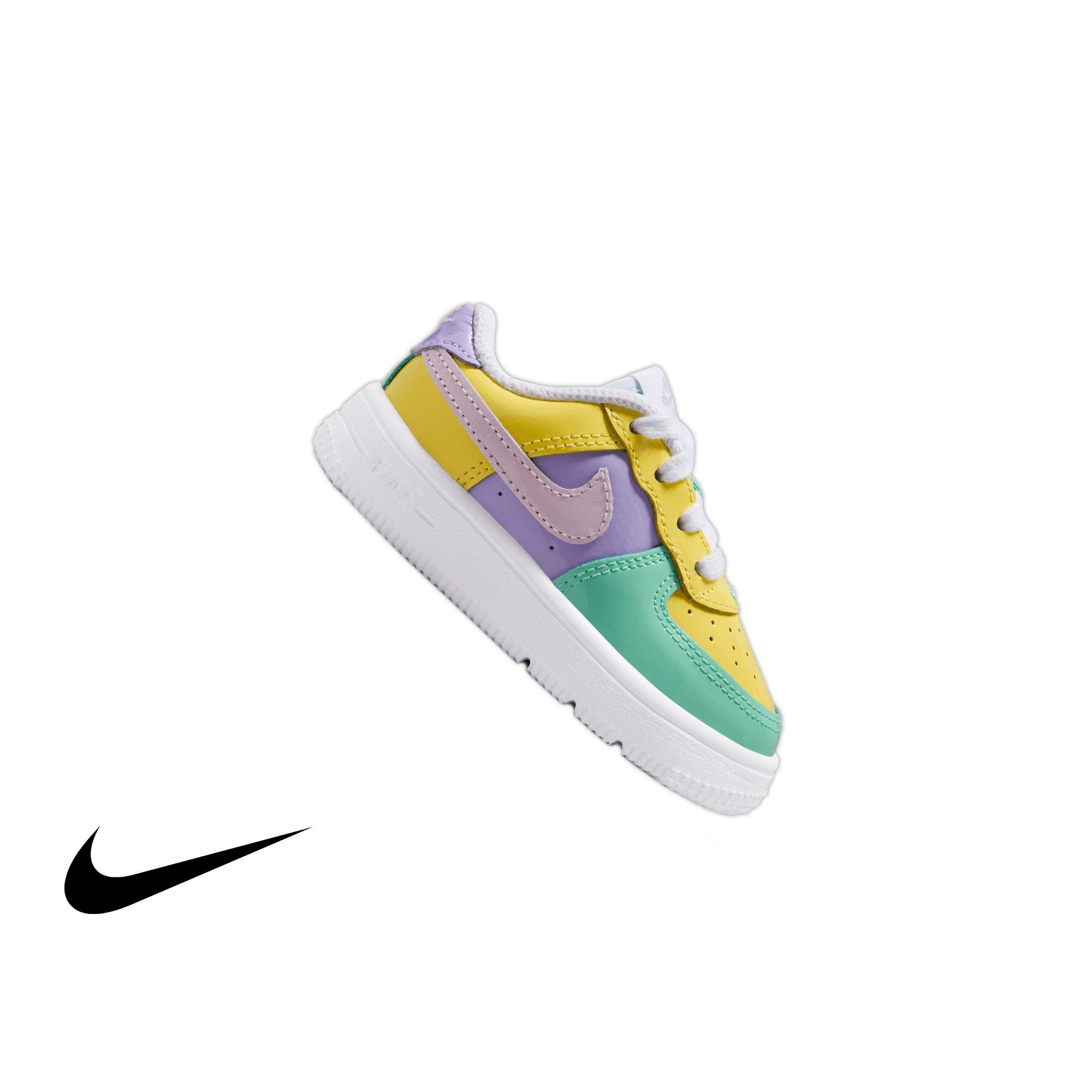 Nike Air Force 1 "Easter" Toddler Kids' Shoe - YELLOW PULSE/PINK FOAM/HYDRANGEAS Thumbnail View 1