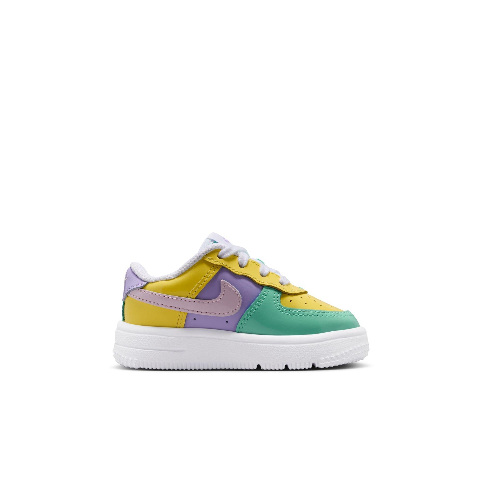 Nike Air Force 1 "Easter" Toddler Kids' Shoe - YELLOW PULSE/PINK FOAM/HYDRANGEAS Thumbnail View 3