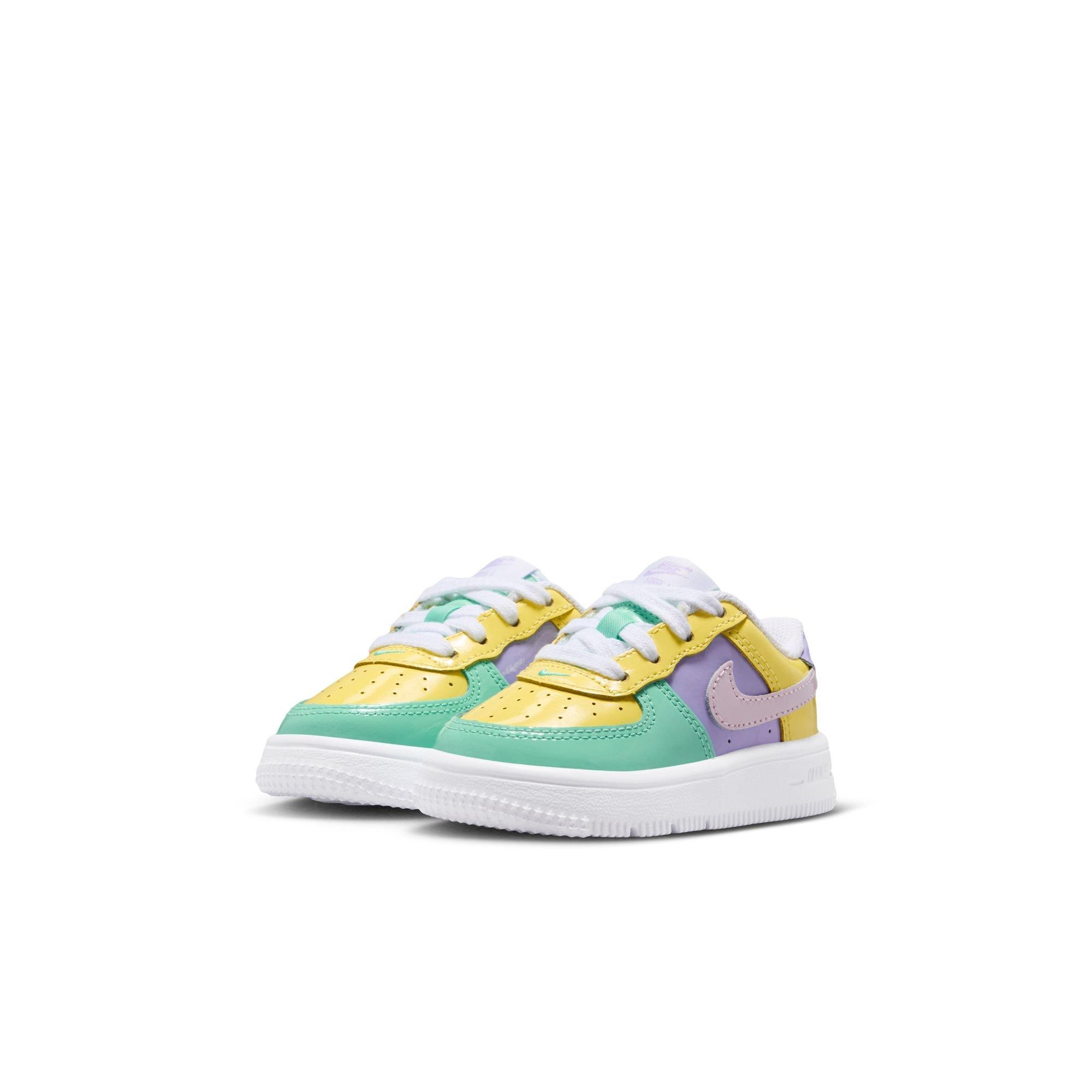 Nike Air Force 1 "Easter" Toddler Kids' Shoe - YELLOW PULSE/PINK FOAM/HYDRANGEAS Thumbnail View 4