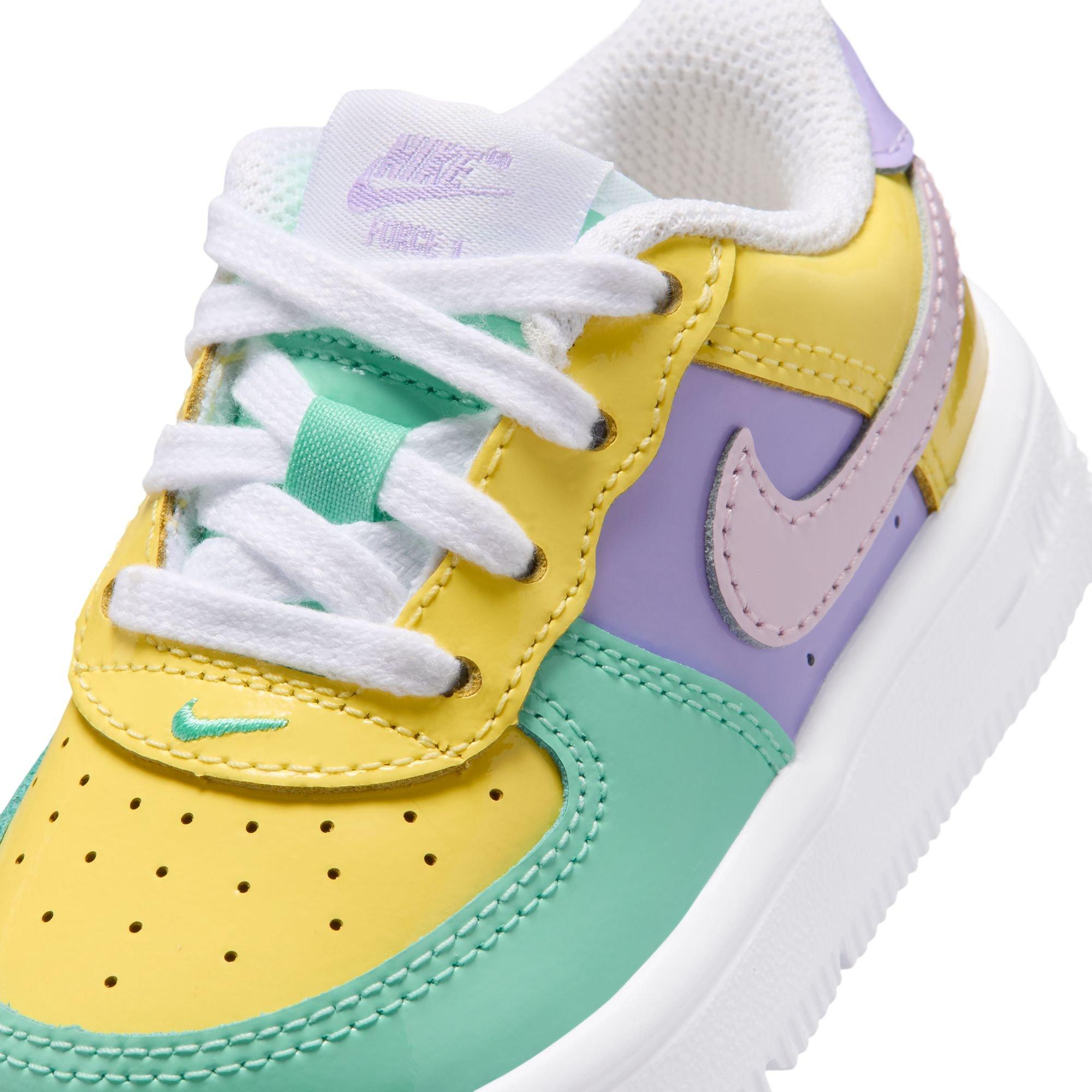 Nike Air Force 1 "Easter" Toddler Kids' Shoe - YELLOW PULSE/PINK FOAM/HYDRANGEAS Thumbnail View 5