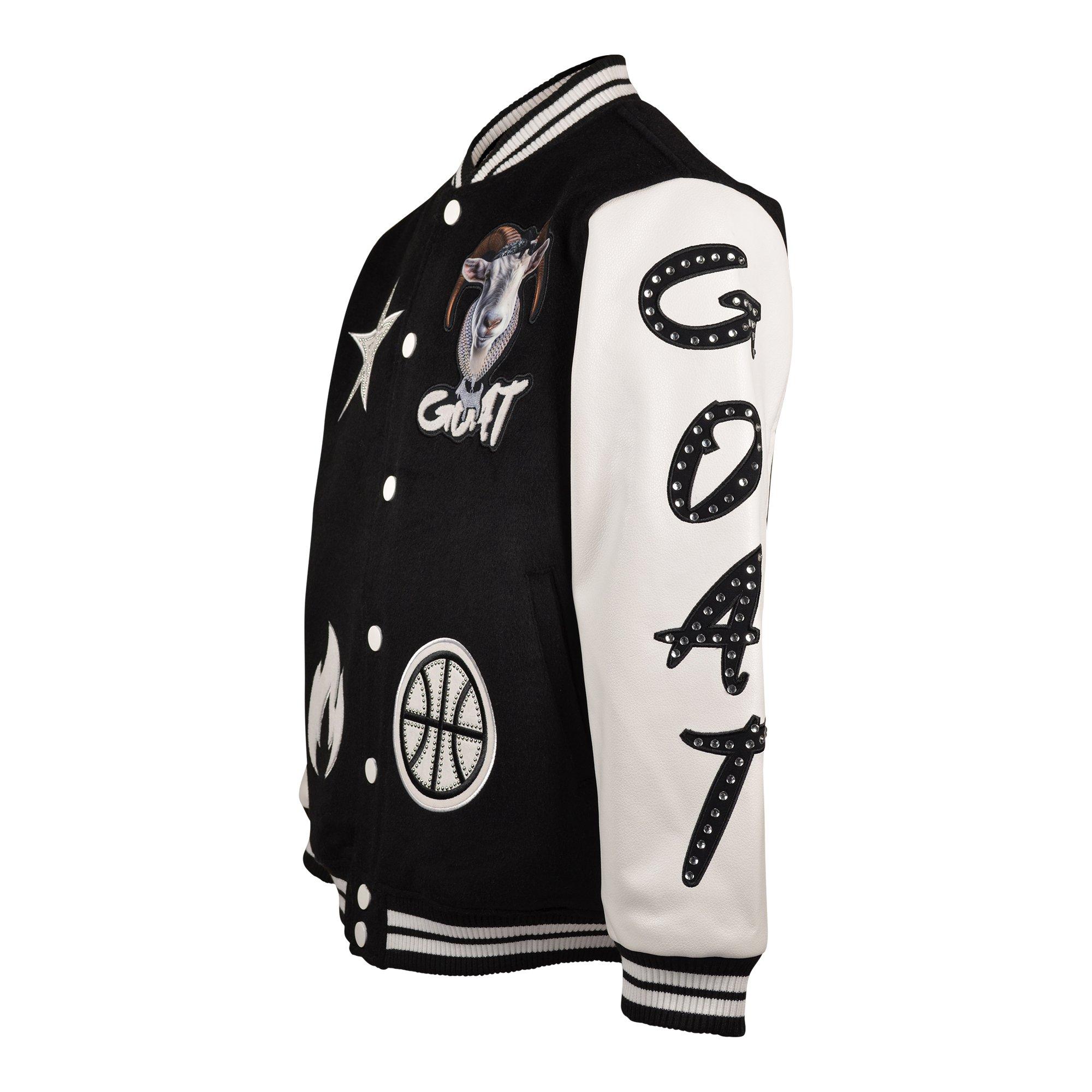 Big Boys' GOAT Jacket Black/White Varsity Jacket | Hibbett
