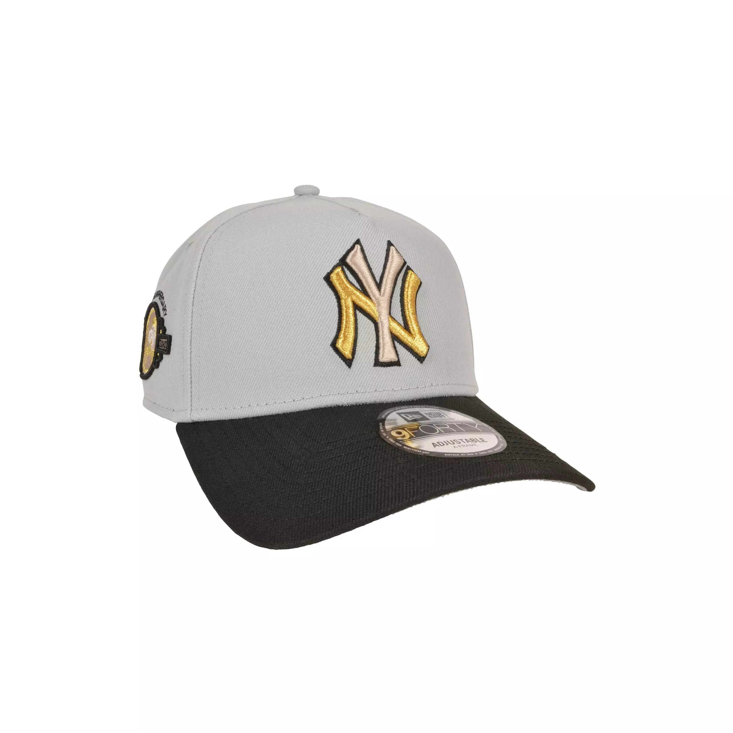 New Era New York Yankees 9FORTY A-Frame 100th Anniversary Snapback Hat-Grey - GREY/BLACK