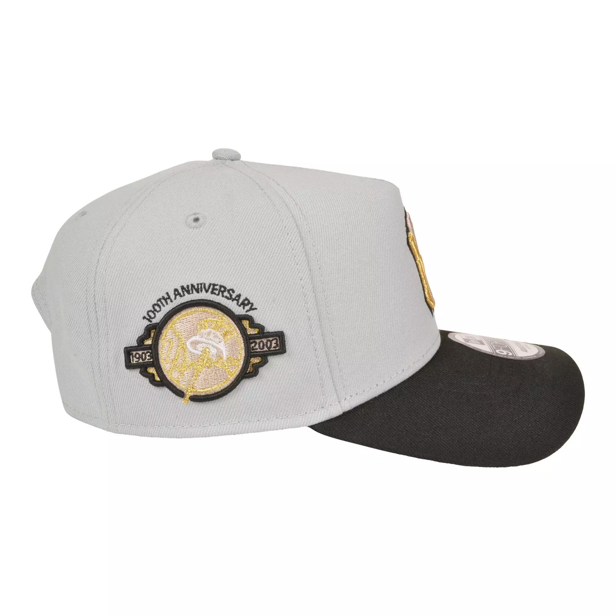 New Era New York Yankees 9FORTY A-Frame 100th Anniversary Snapback Hat-Grey - GREY/BLACK