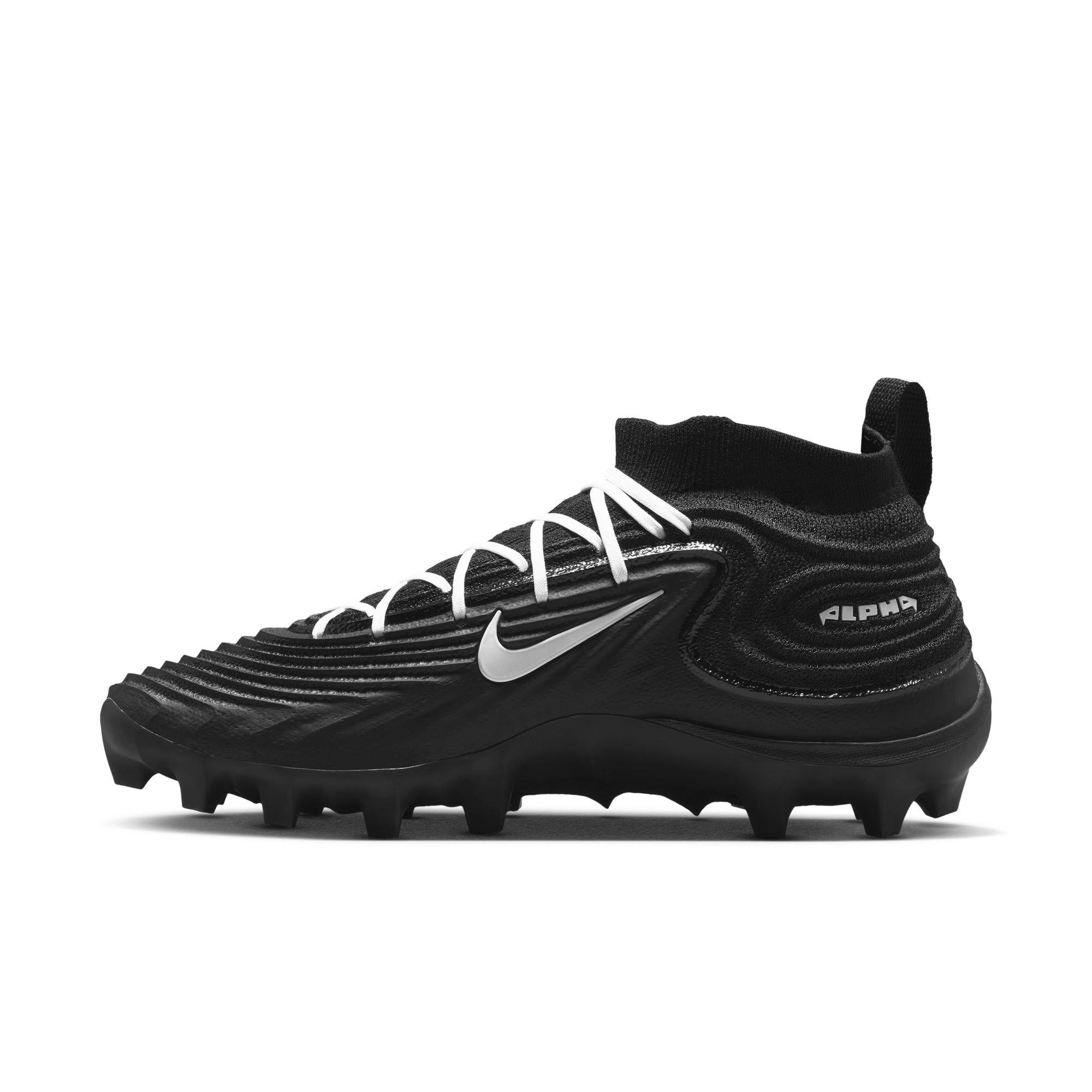 Nike Alpha Menace 5 Elite "Black/White" Men's Football Cleat - BLACK/WHITE Thumbnail View 9