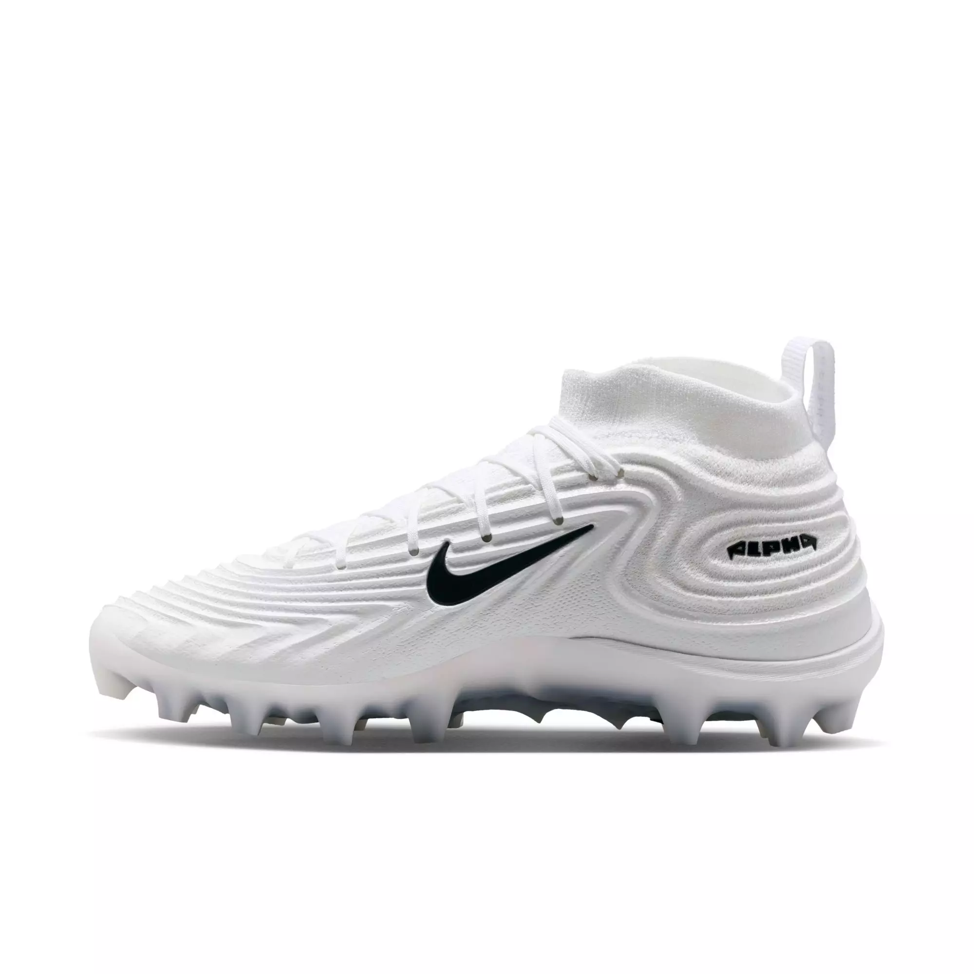 Nike Alpha Menace 5 Elite "White/Black" Men's Football Cleat - WHITE/BLACK