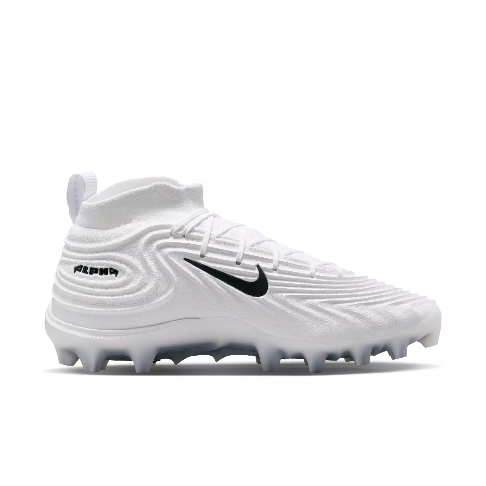 Nike Alpha Menace 5 Elite "White/Black" Men's Football Cleat - WHITE/BLACK