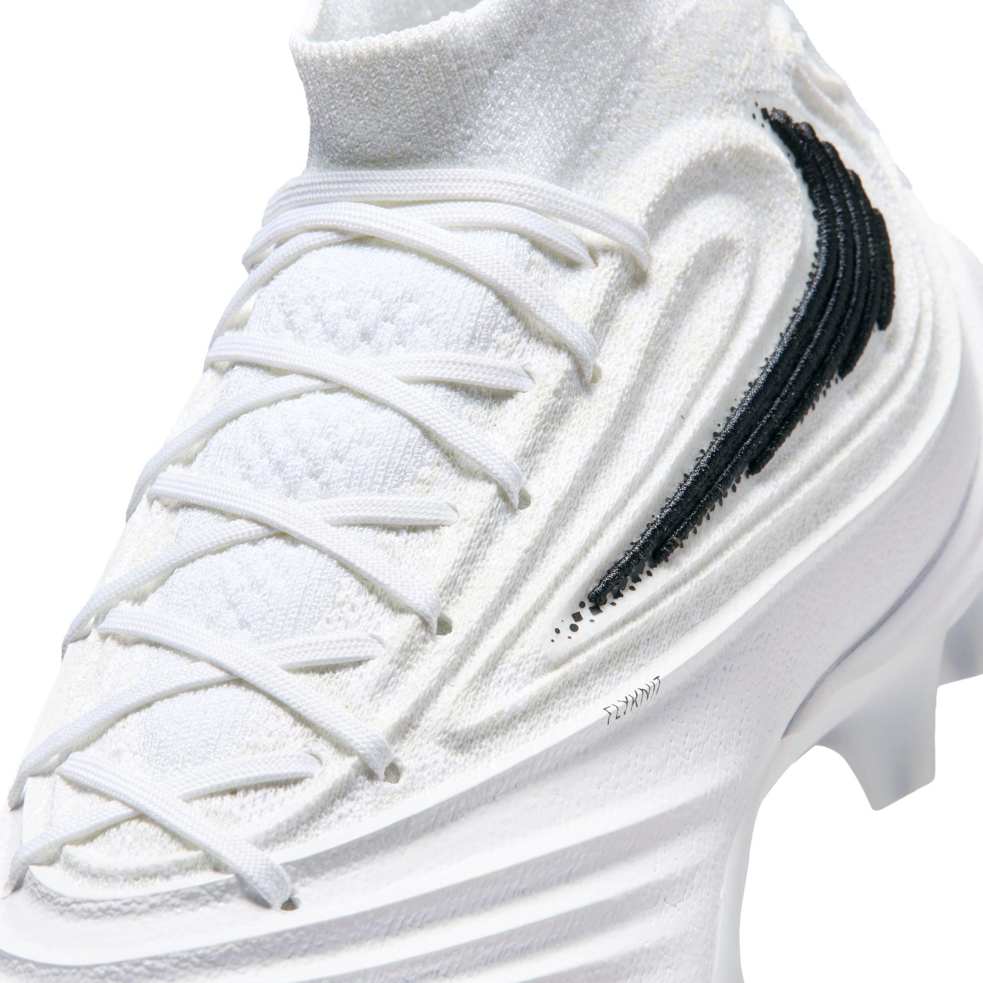 Nike Alpha Menace 5 Elite "White/Black" Men's Football Cleat - WHITE/BLACK Thumbnail View 5