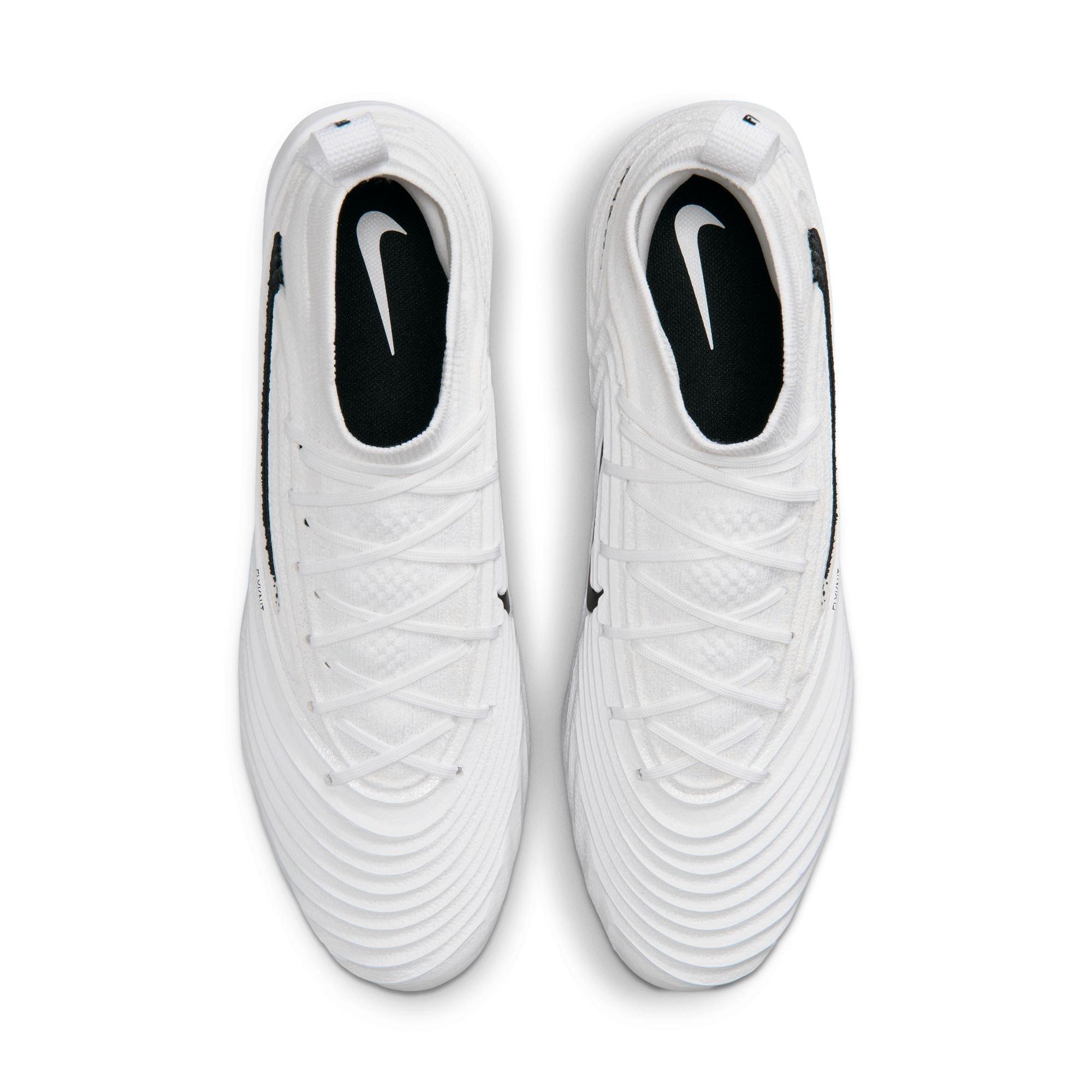 Nike Alpha Menace 5 Elite "White/Black" Men's Football Cleat - WHITE/BLACK Thumbnail View 11