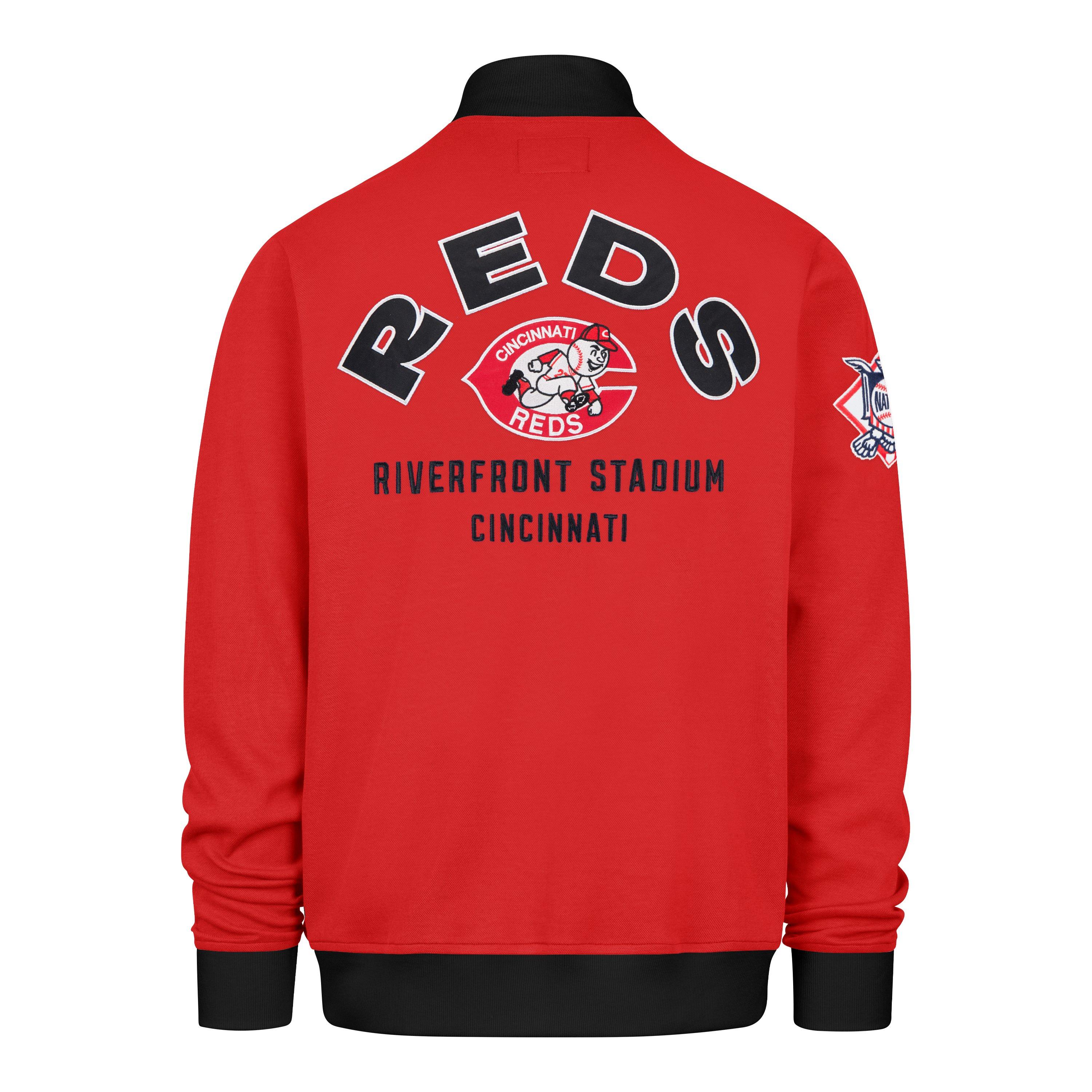 '47 Cincinnati Reds Pique Track Jacket-Red - RED Thumbnail View 2