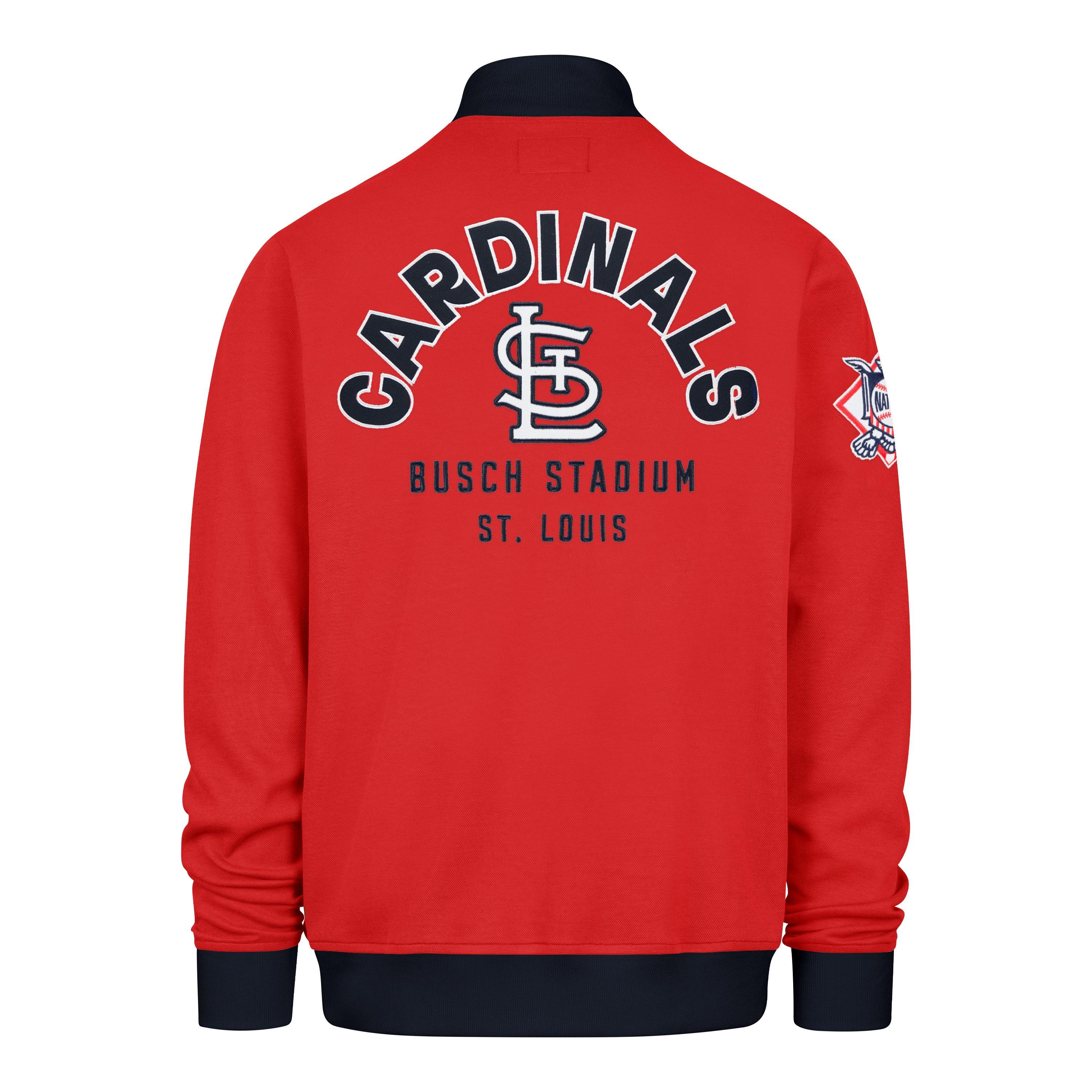 '47 St. Louis Cardinals Pique Track Jacket-Red - RED Thumbnail View 2