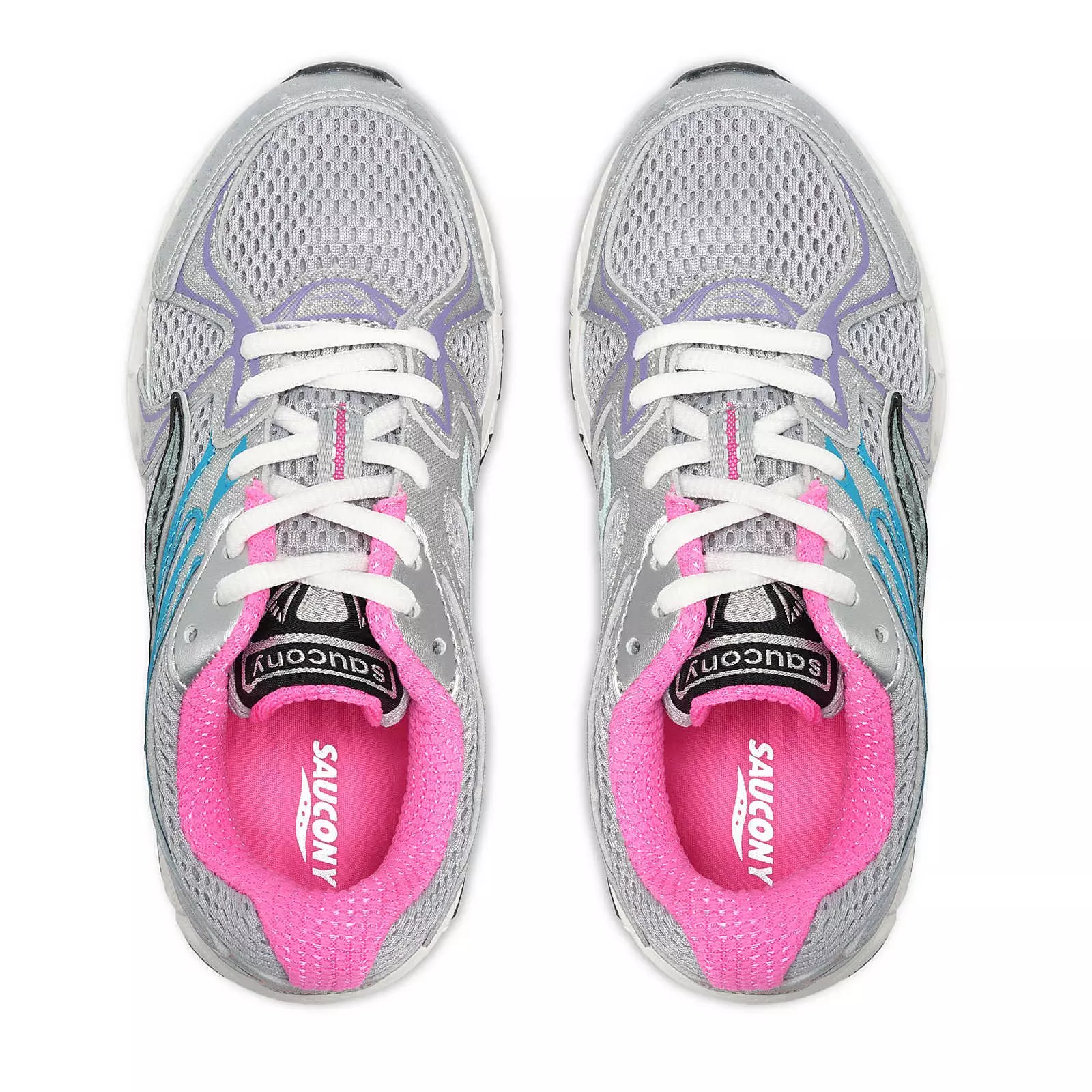 Saucony Ride Millennium KDZ "Silver/Multi" Preschool Girls' Shoe - MULTI-COLOR