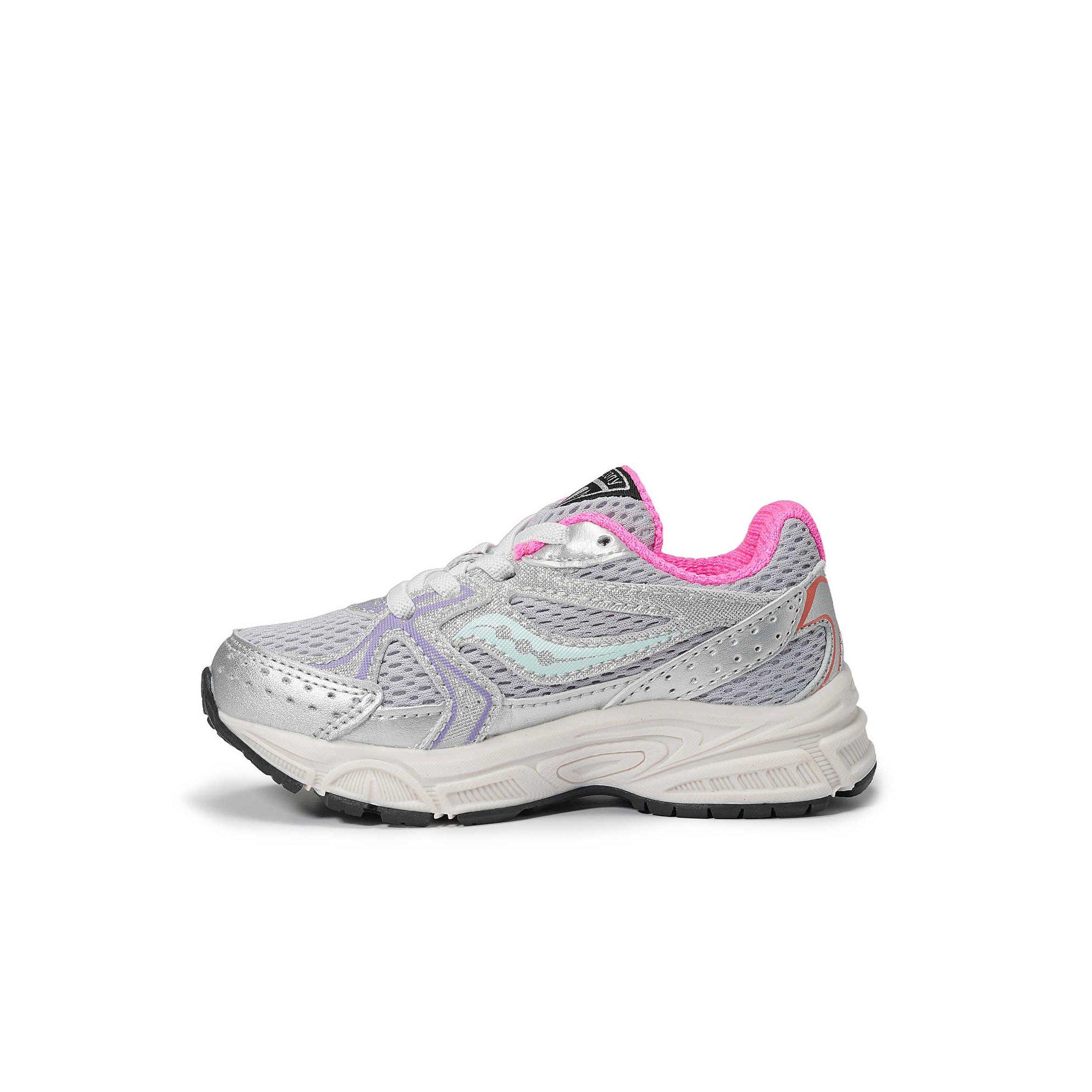 Saucony Ride Millennium KDZ "Silver/Multi" Toddler Girls' Shoe - MULTI-COLOR Thumbnail View 3