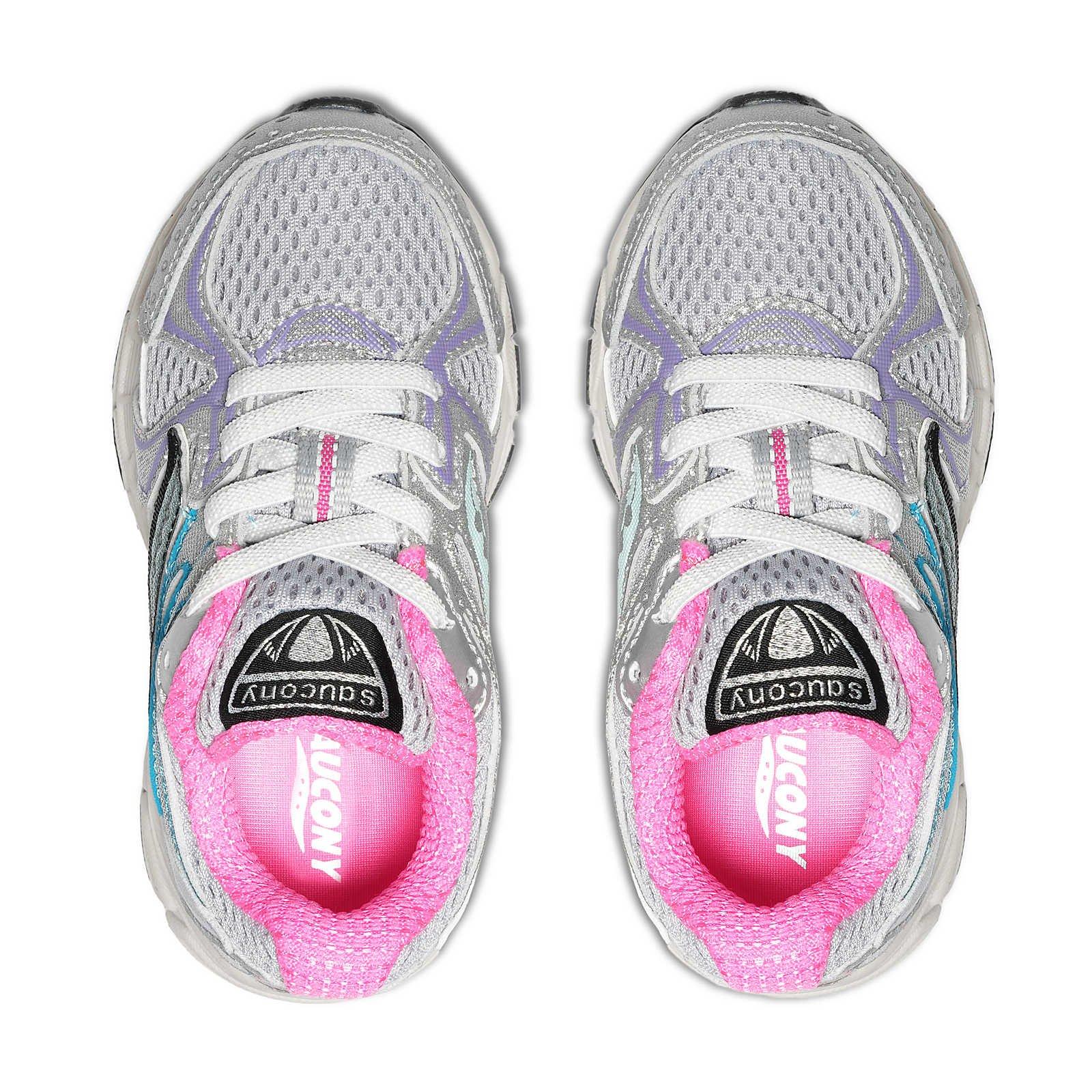 Saucony Ride Millennium KDZ "Silver/Multi" Toddler Girls' Shoe - MULTI-COLOR Thumbnail View 5