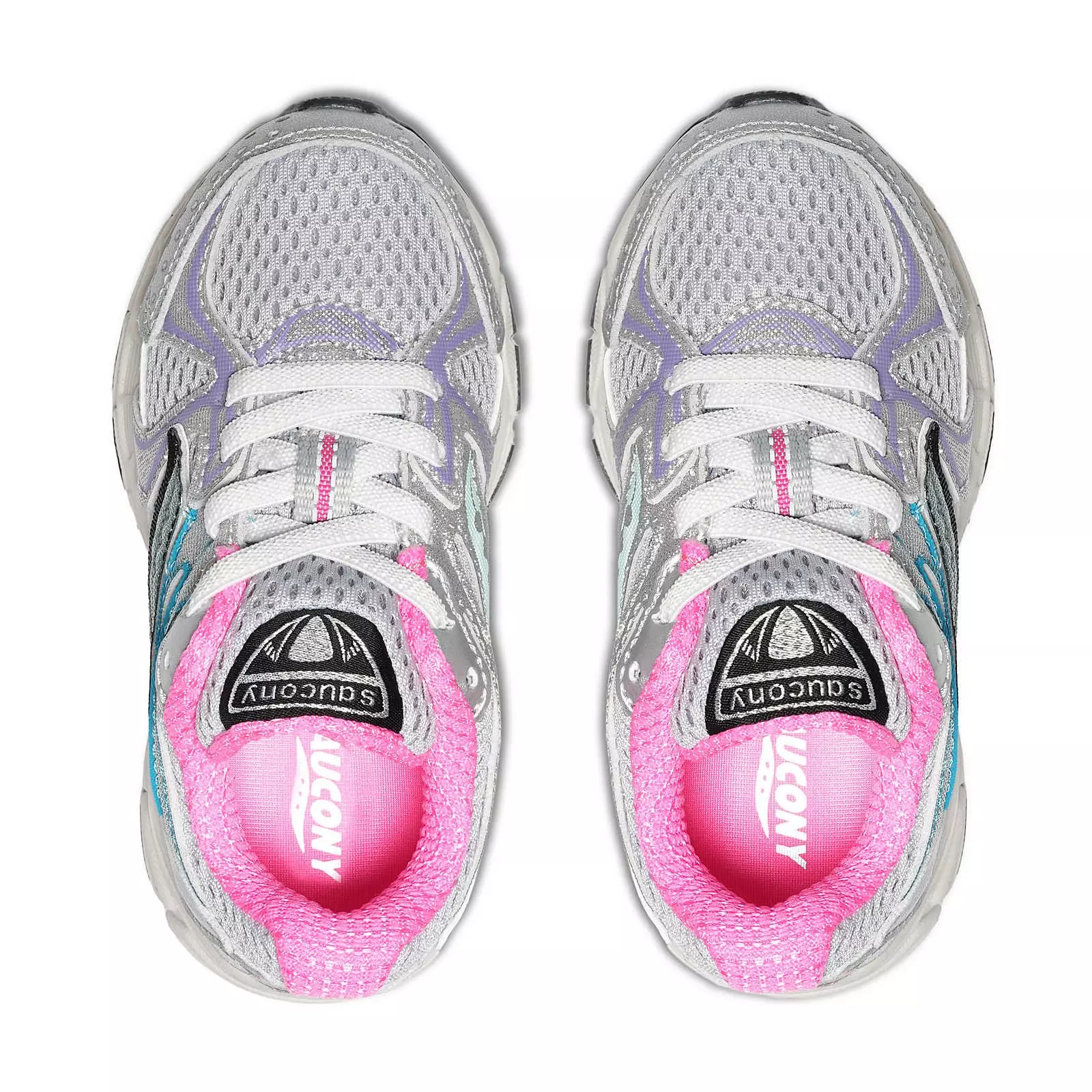 Saucony Ride Millennium KDZ "Silver/Multi" Toddler Girls' Shoe - MULTI-COLOR