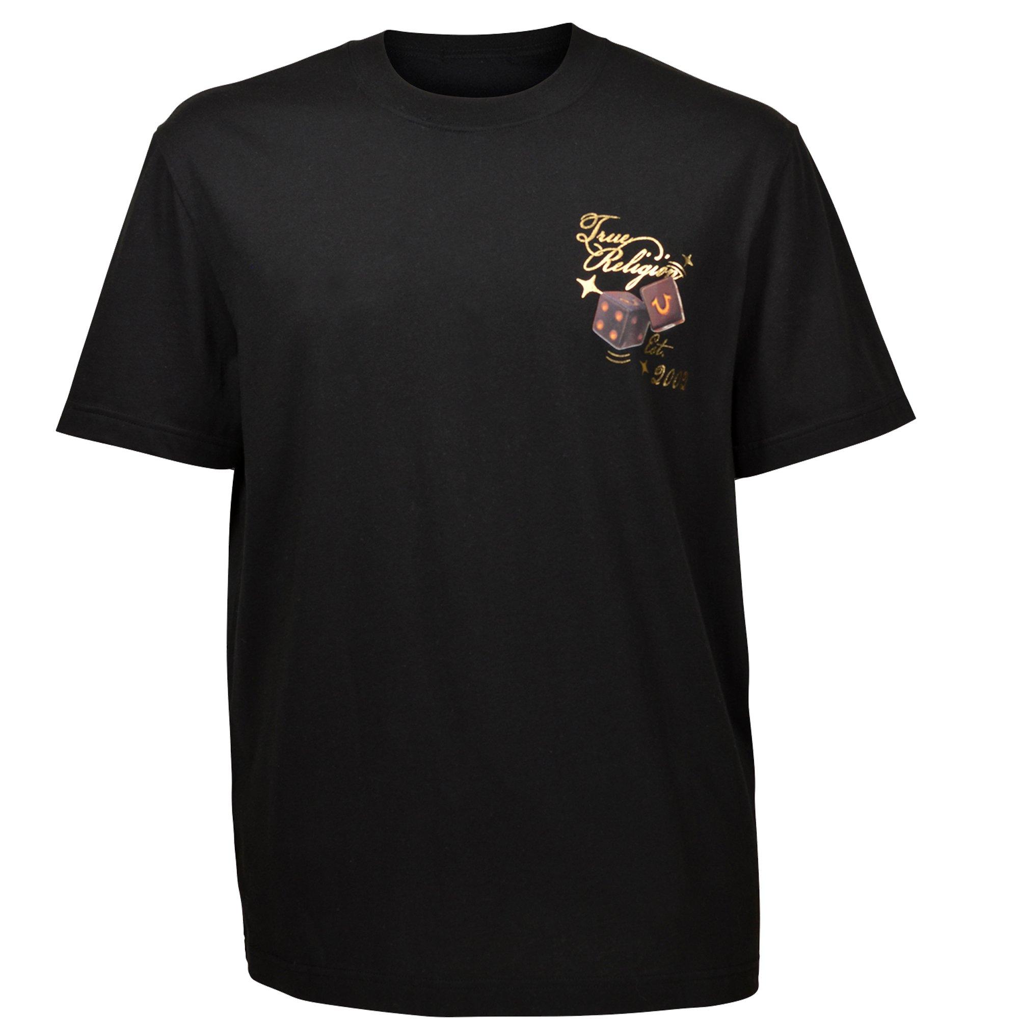 True Religion Men's Dice Tee - Black - BLACK Thumbnail View 1