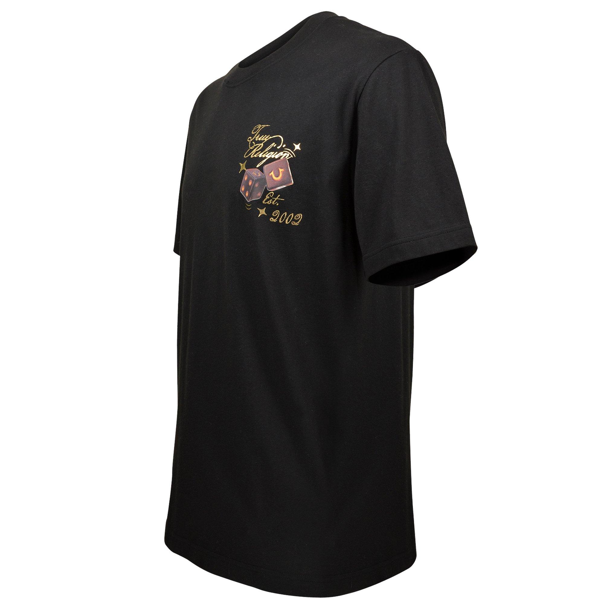 True Religion Men's Dice Tee - Black - BLACK Thumbnail View 3