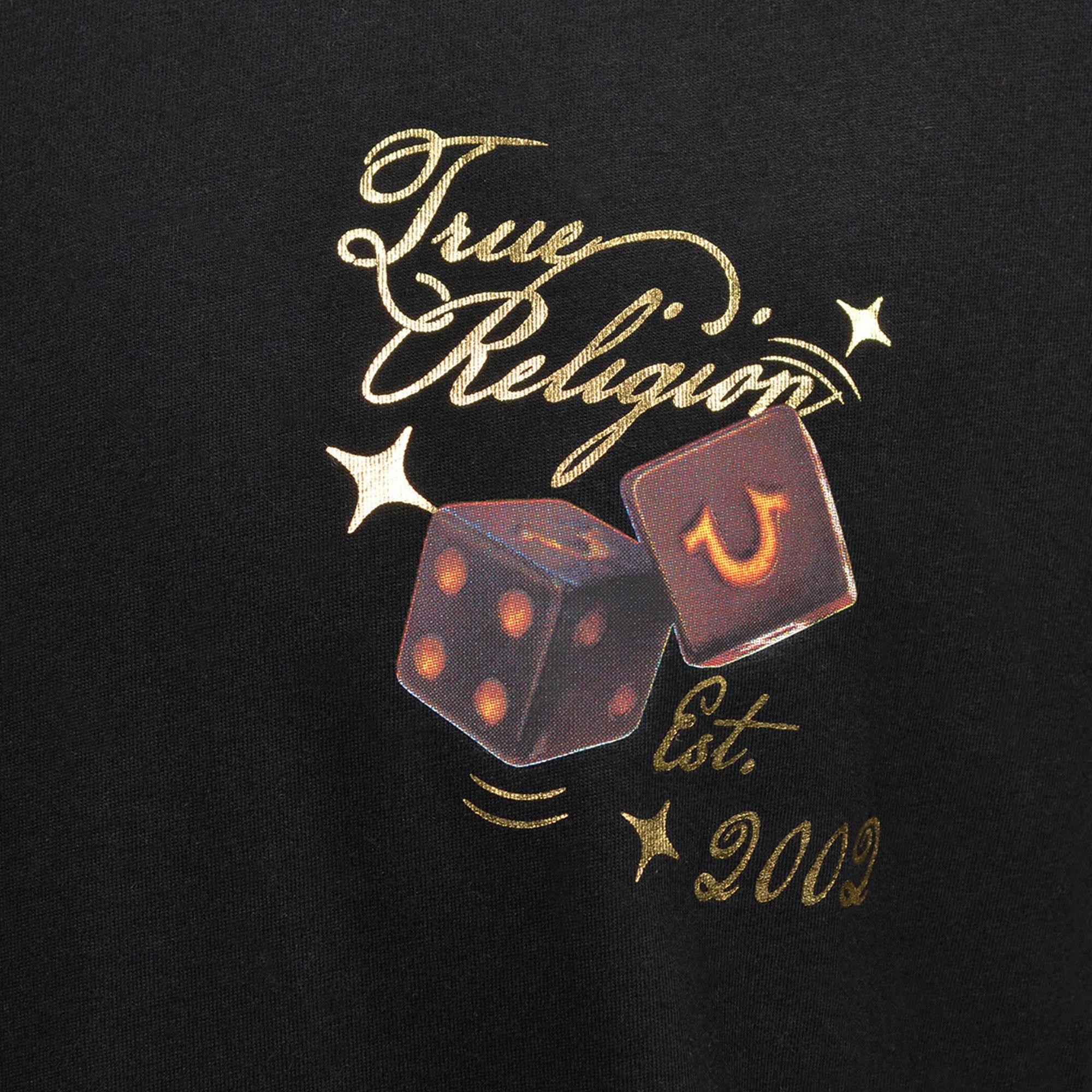 True Religion Men's Dice Tee - Black - BLACK Thumbnail View 4