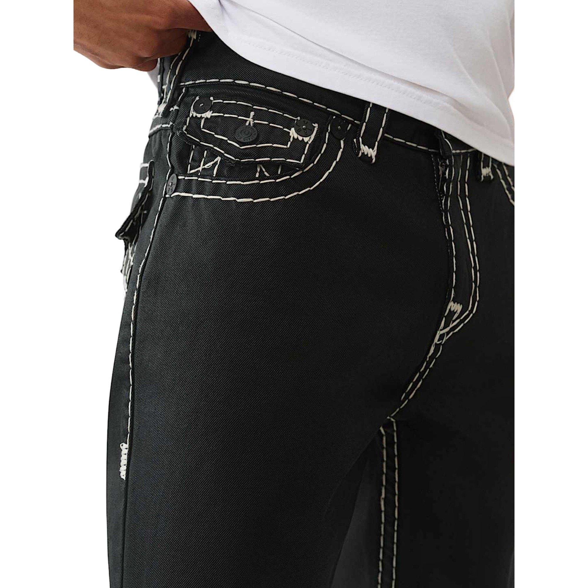 True Religion Men's Bobby Super T Baggy 32" Jean - BLACK Thumbnail View 4