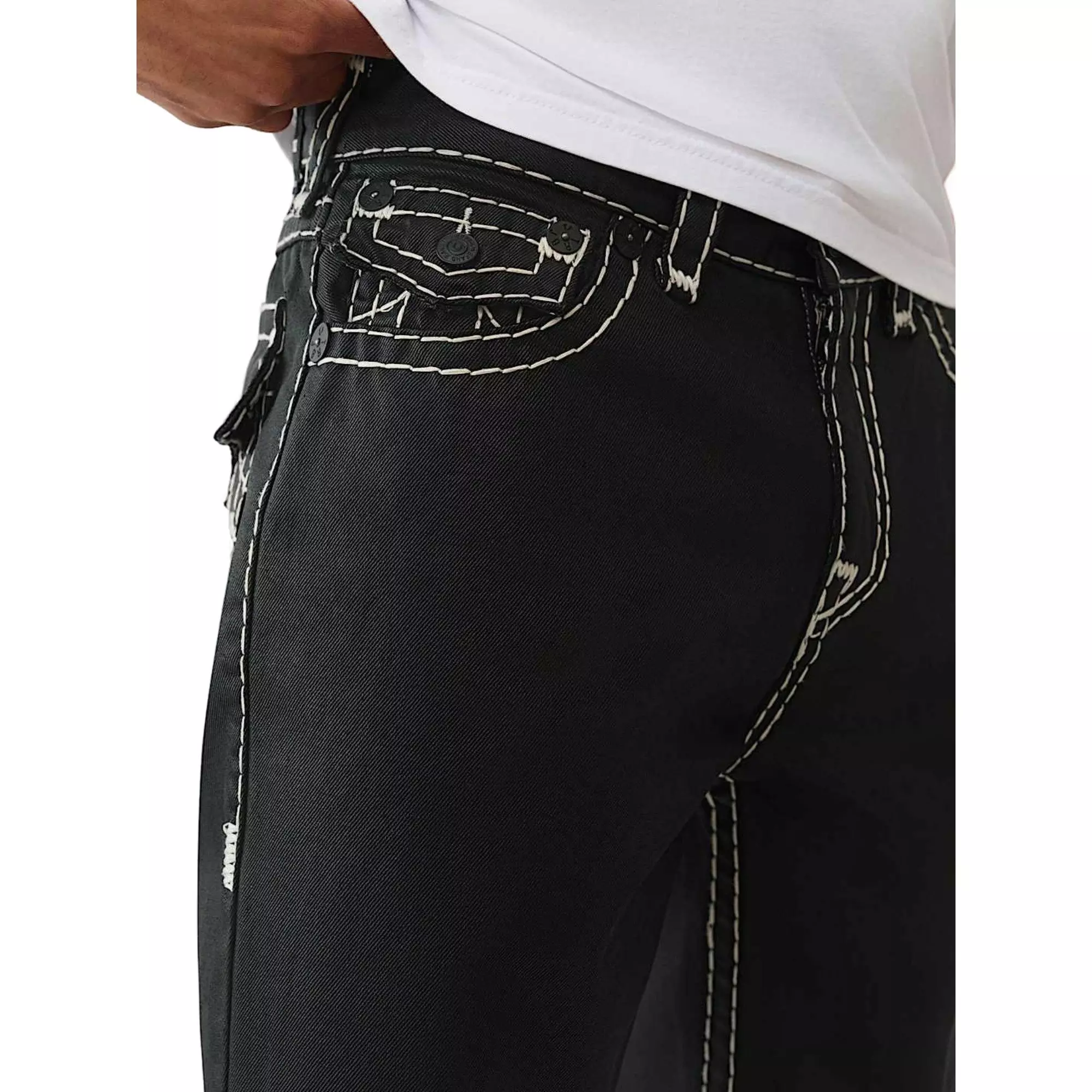 True Religion Men's Bobby Super T Baggy 32" Jean - BLACK