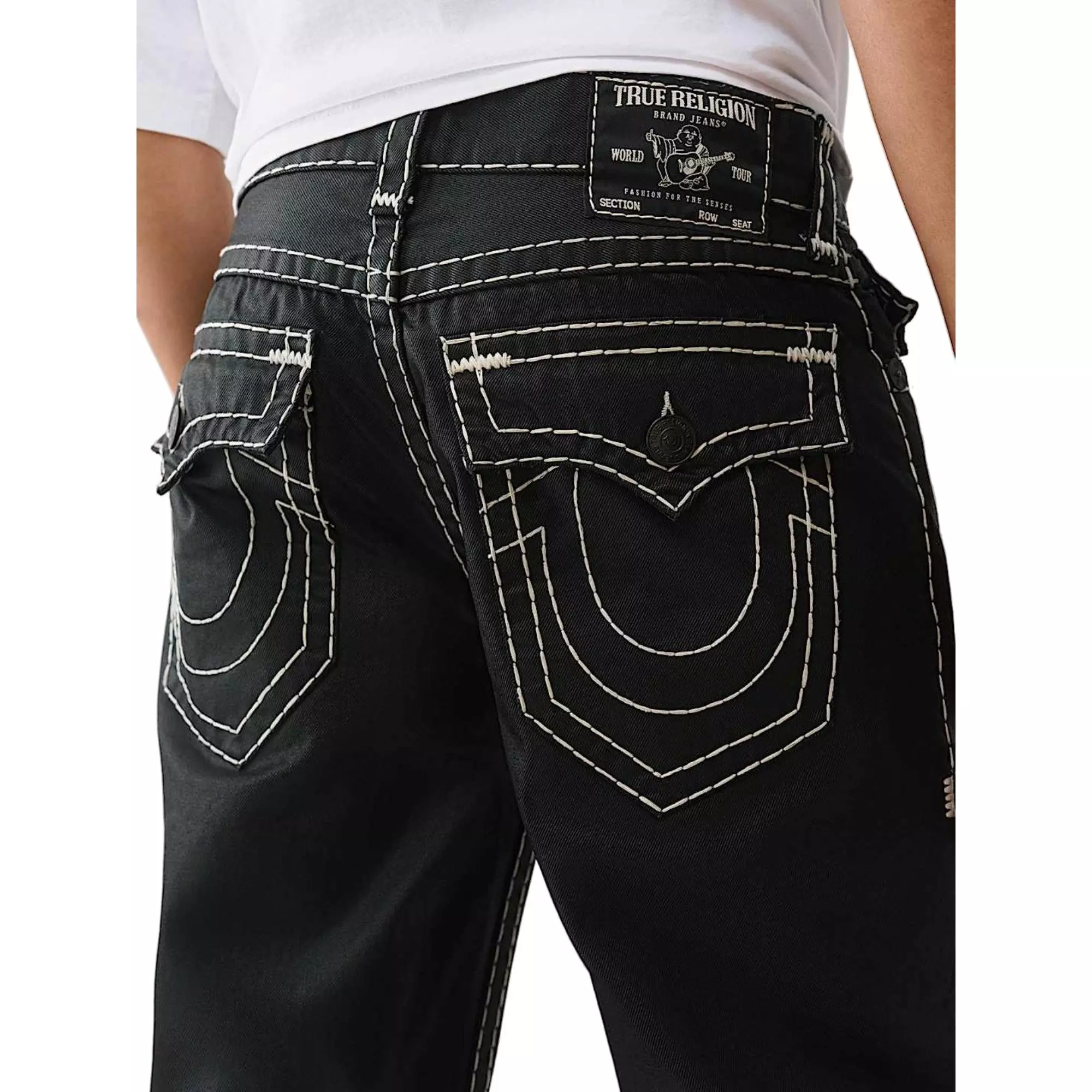 True Religion Men's Bobby Super T Baggy 32" Jean - BLACK