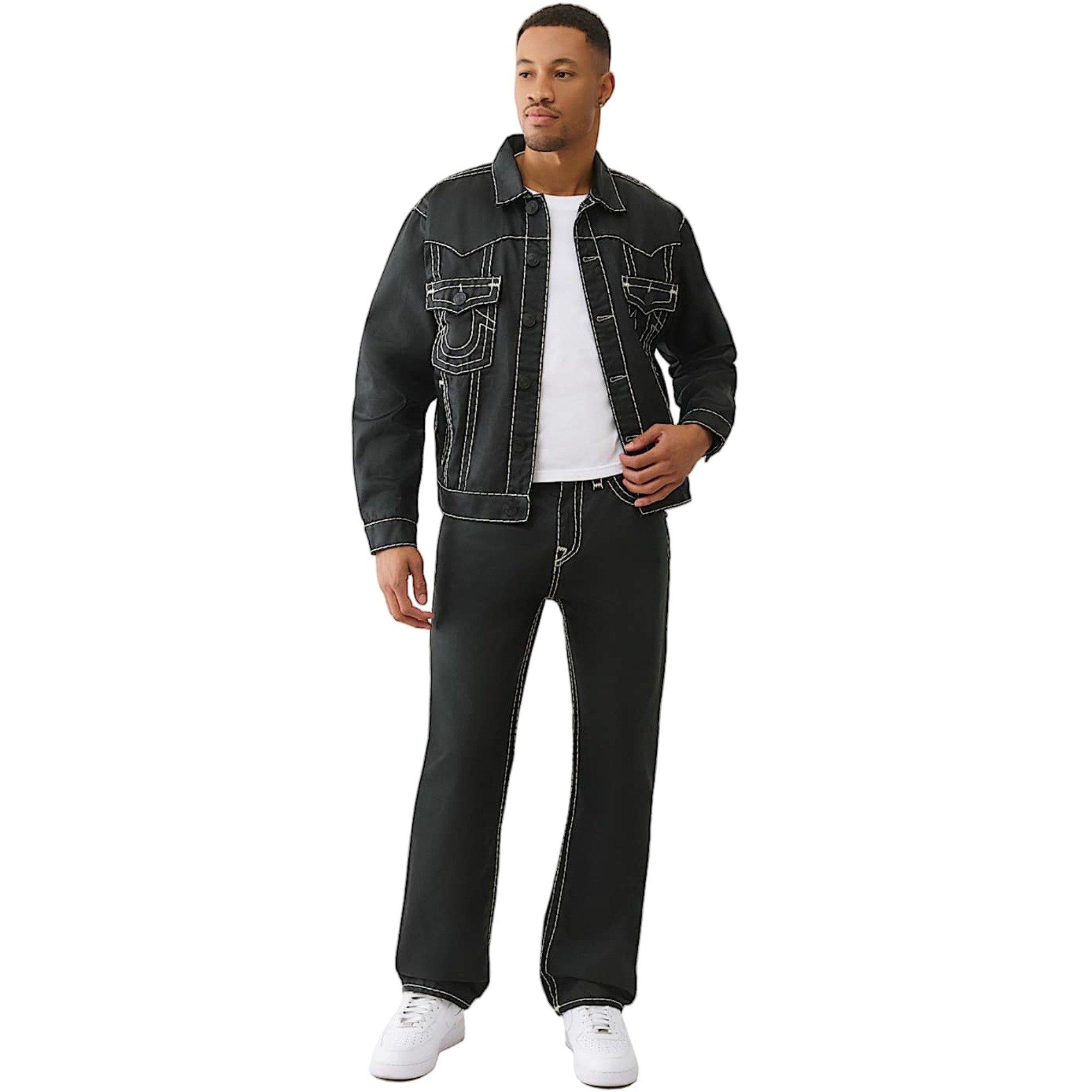 True Religion Men's Bobby Super T Baggy 32" Jean - BLACK Thumbnail View 6