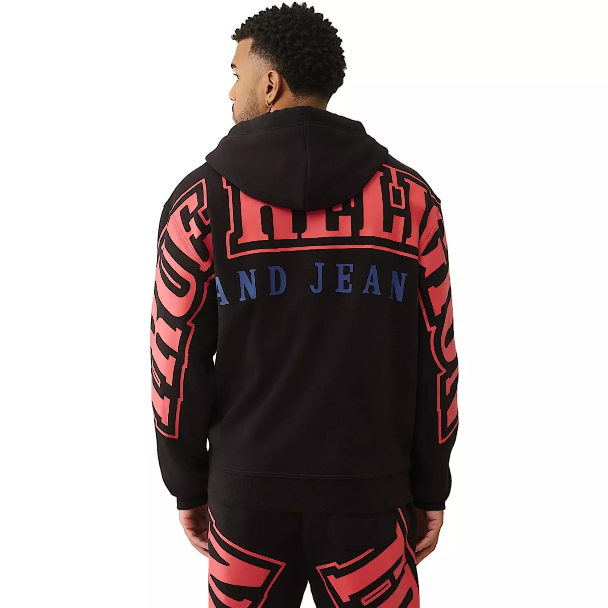 True Religion Men's Arched Logo Full-Zip Jacket - BLACK