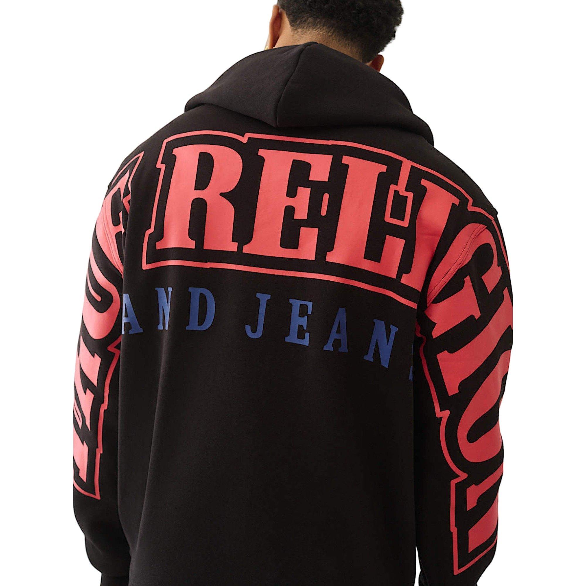 True Religion Men's Arched Logo Full-Zip Jacket - BLACK Thumbnail View 4